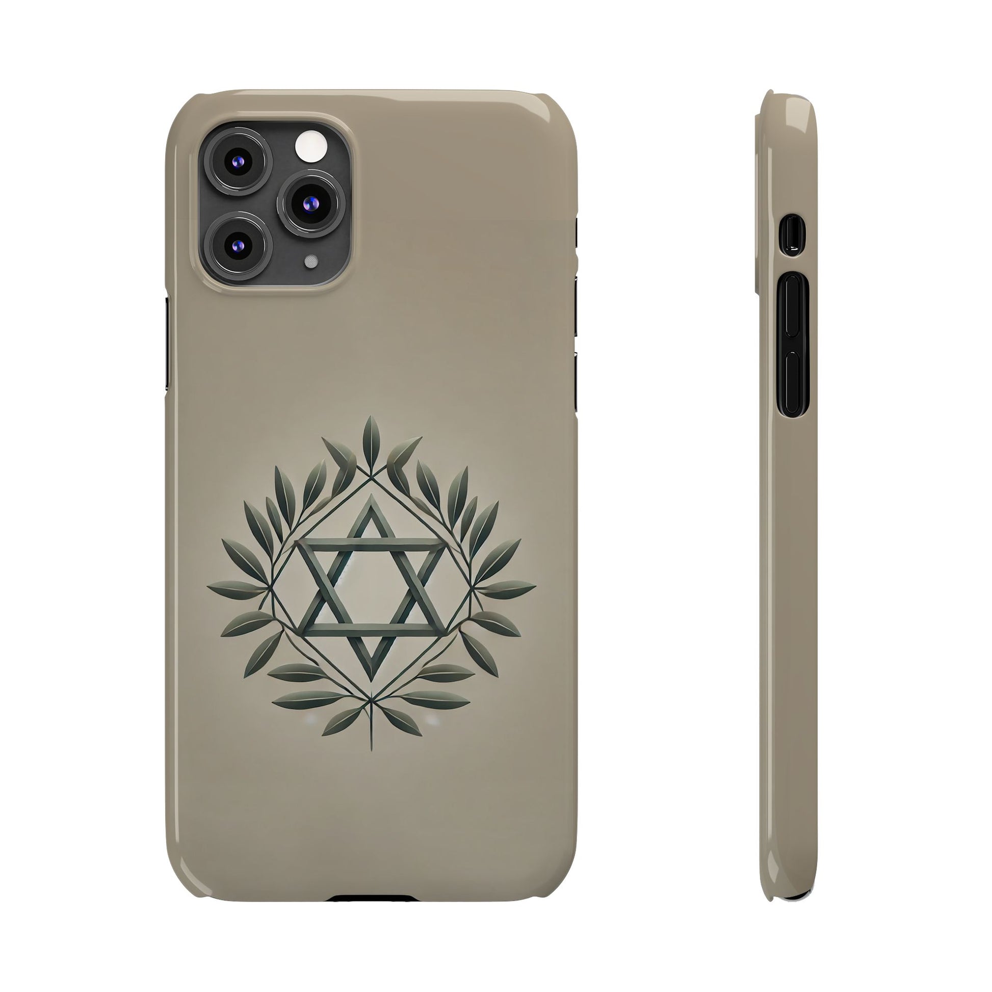 Olive and Star of David Slim Phone Cases - American Zionist