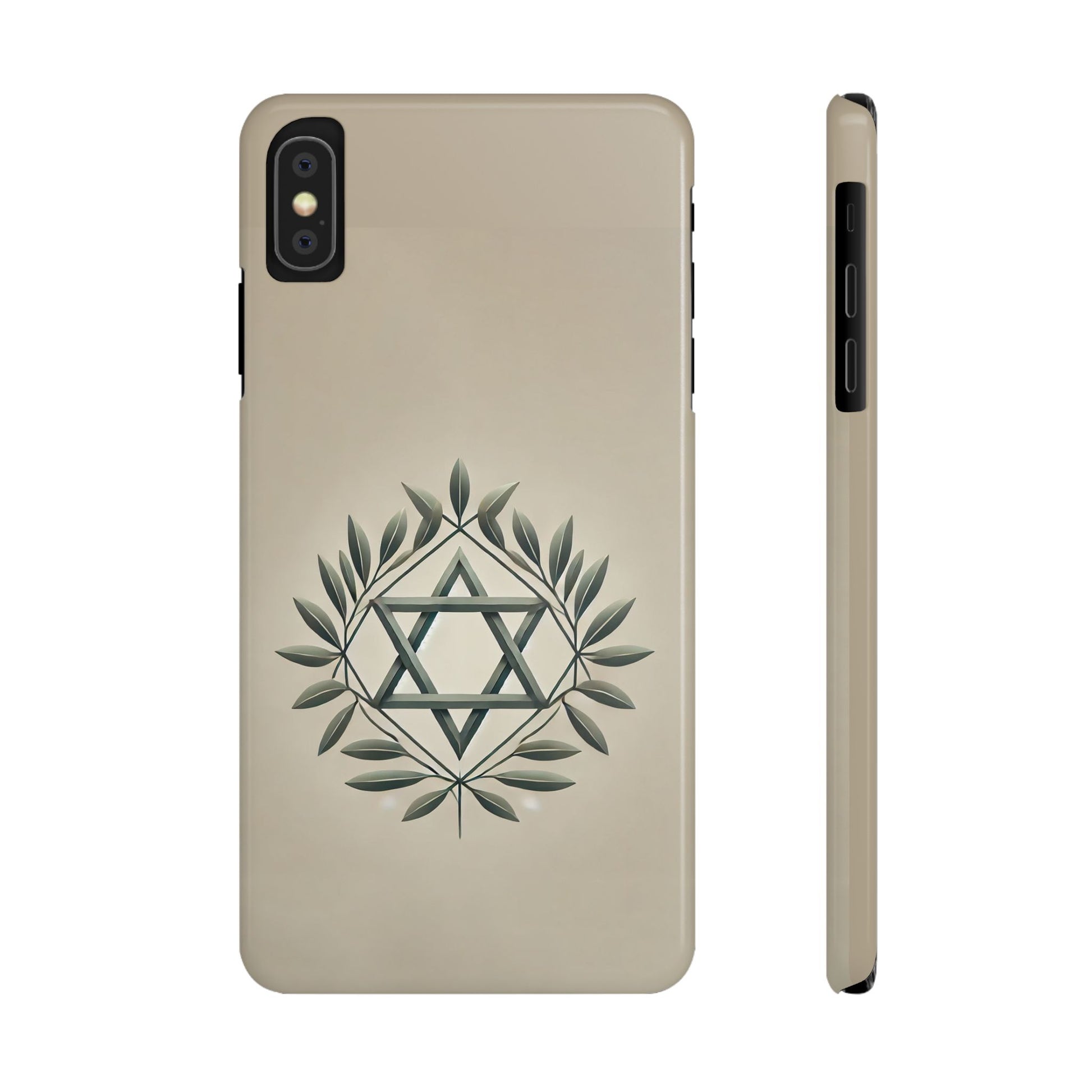 Olive and Star of David Slim Phone Cases - American Zionist