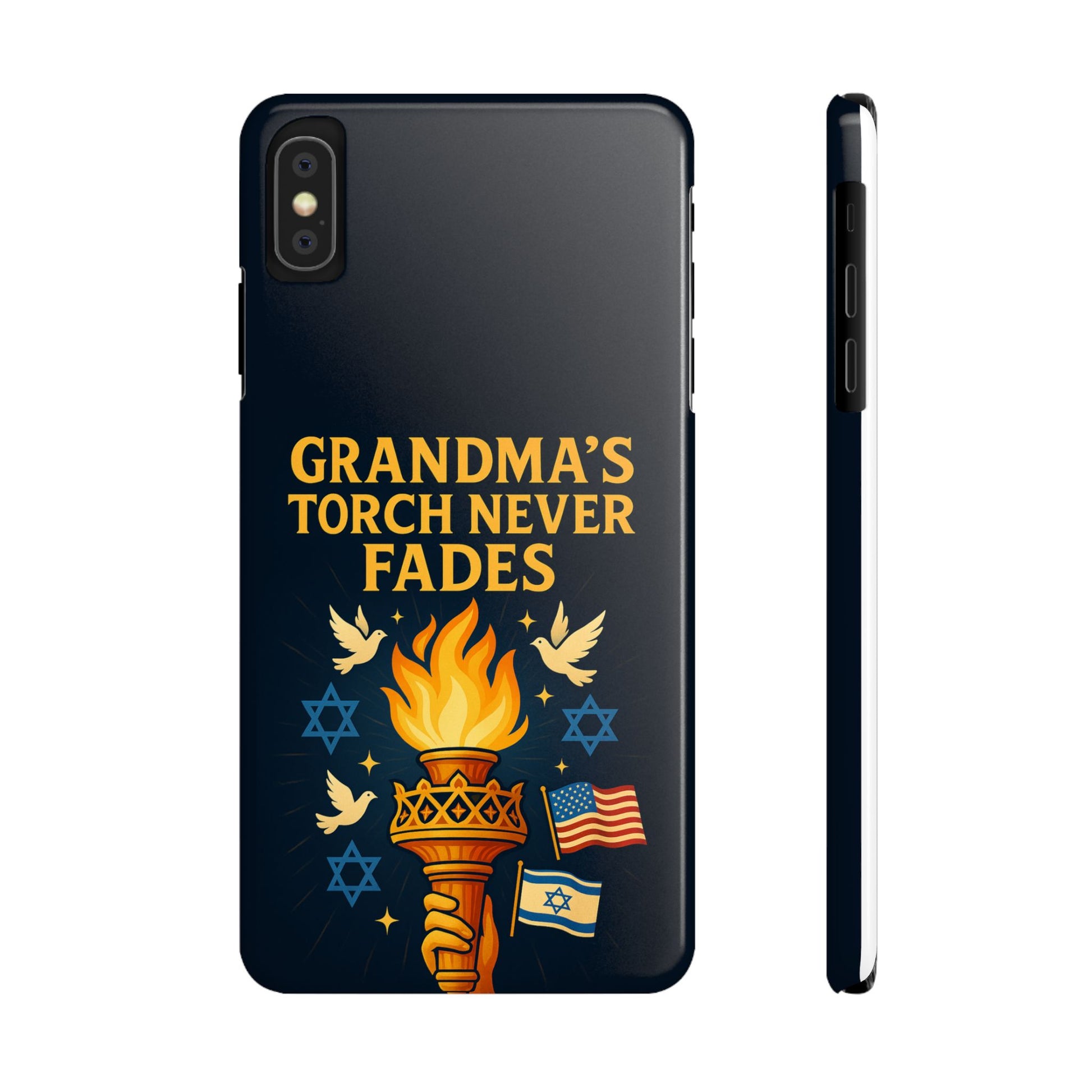 Grandma Torch Never Fade Slim Phone Cases - American Zionist
