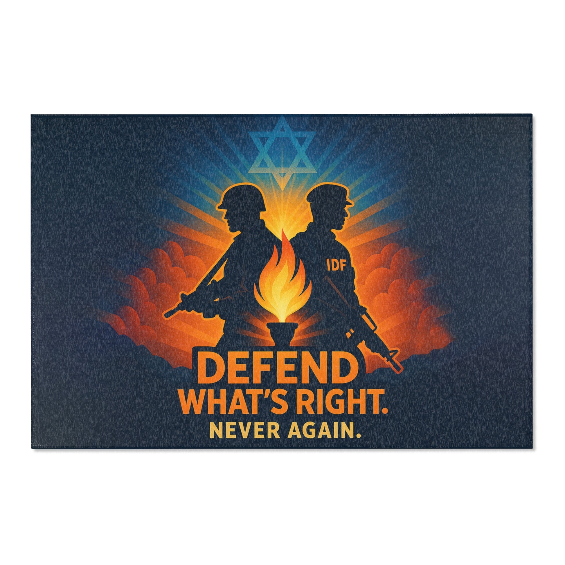Defend Whats Right Area Rugs - American Zionist
