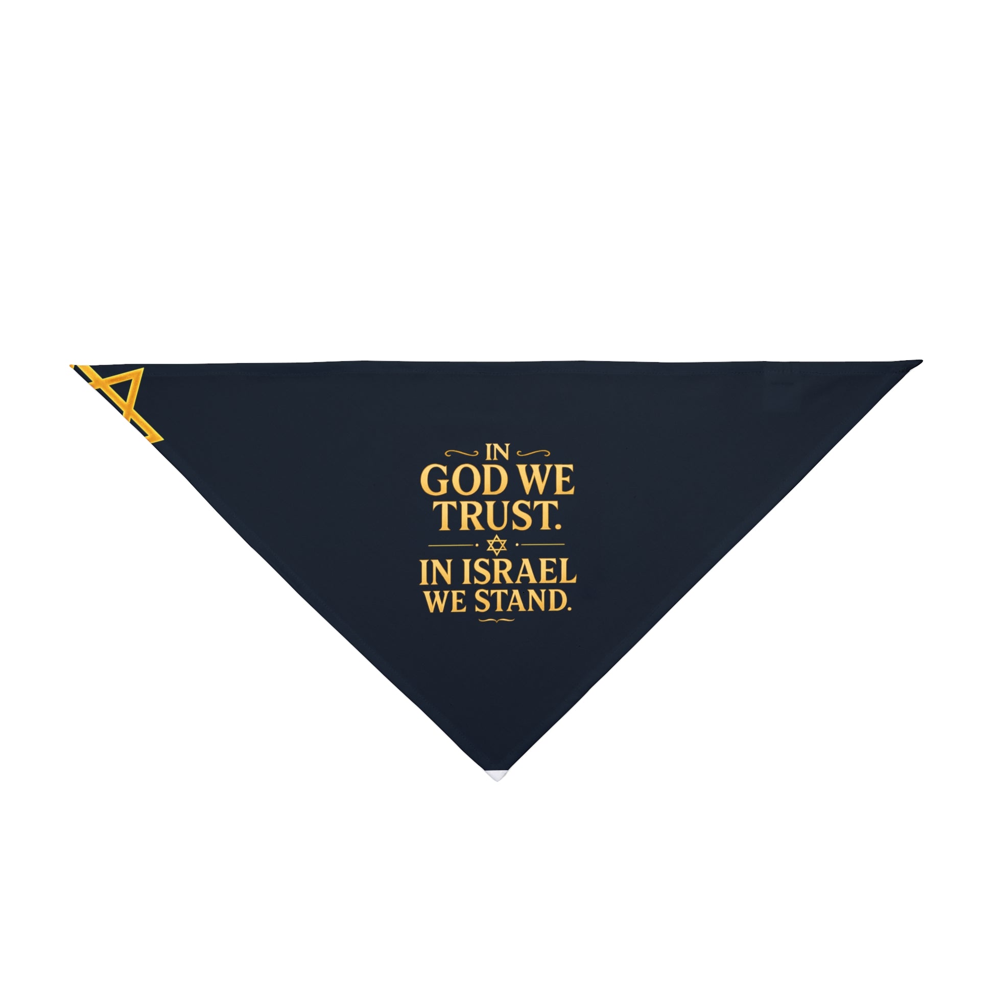 In God We Trust, In Israel We Stand with Stars Pet Bandana - American Zionist