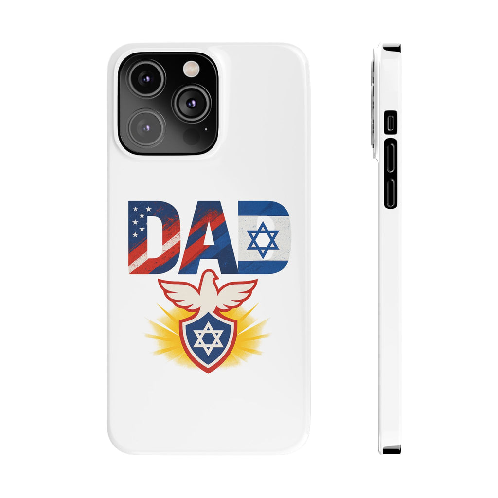 Patriotic Dad Slim Phone Cases - American Zionist