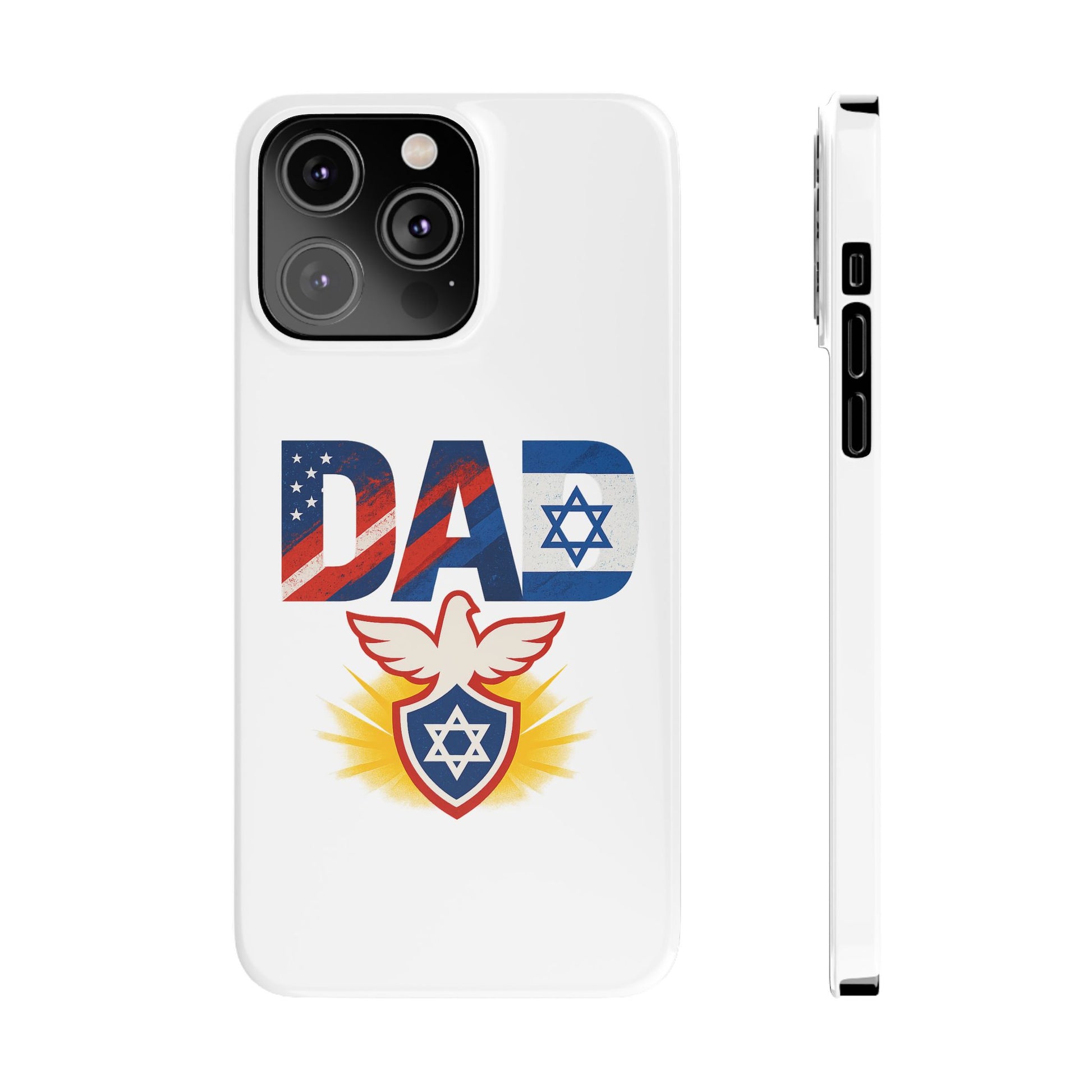 Patriotic Dad Slim Phone Cases - American Zionist