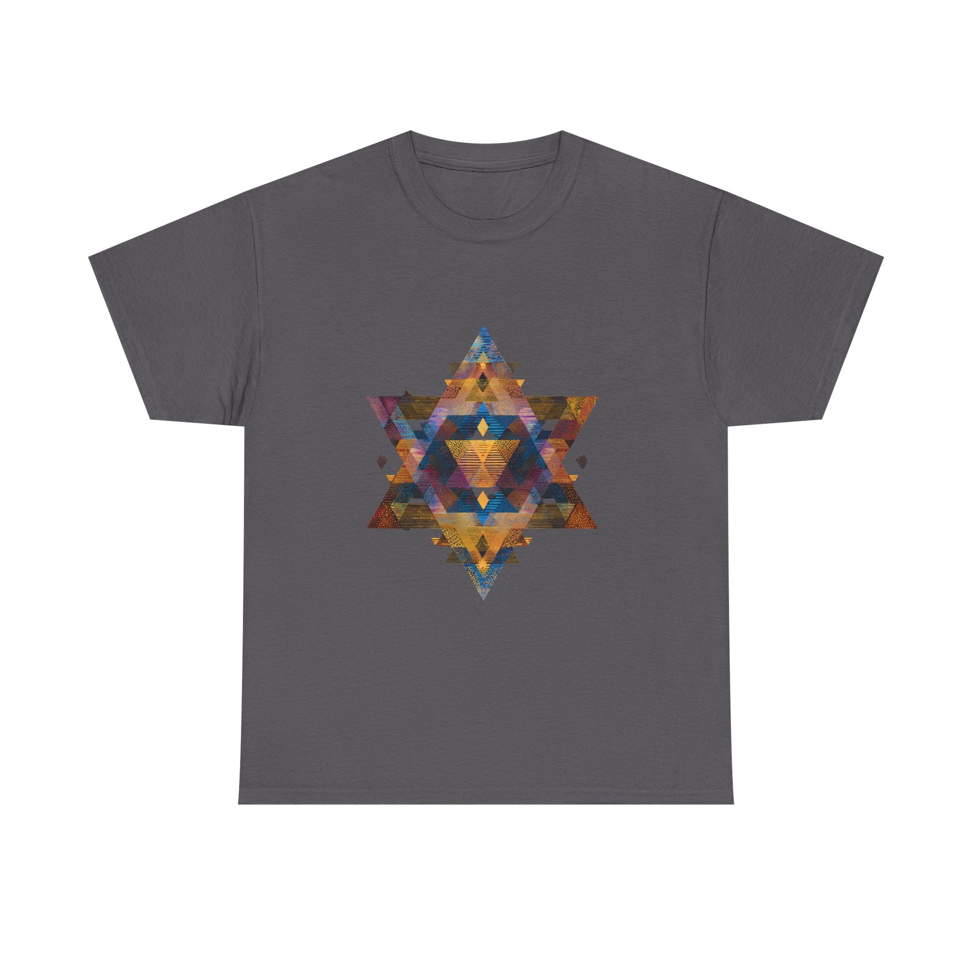 Star of David Geometric Unisex Heavy Cotton Tee - American Zionist