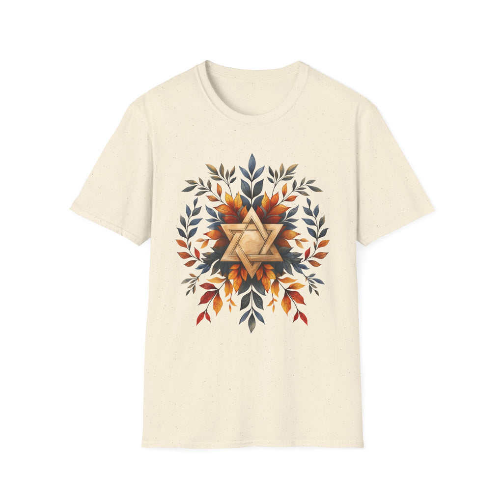 Star of David Wreath Unisex Softstyle T-Shirt - American Zionist