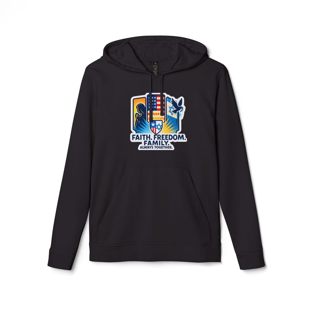 Faith Freedom Family adidas Unisex Fleece Hoodie - American Zionist