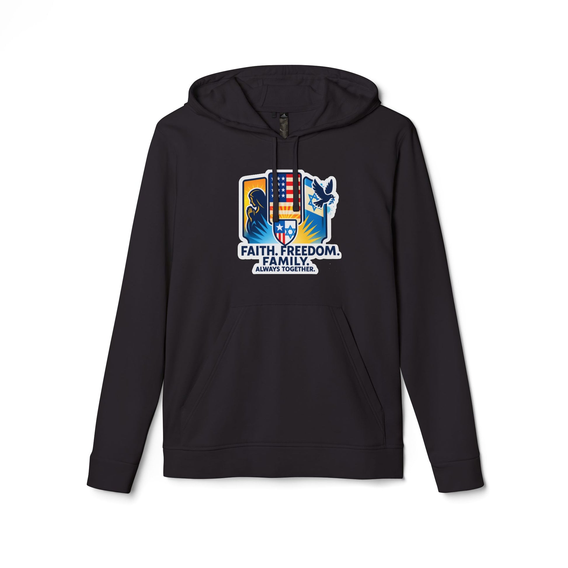 Faith Freedom Family adidas Unisex Fleece Hoodie - American Zionist