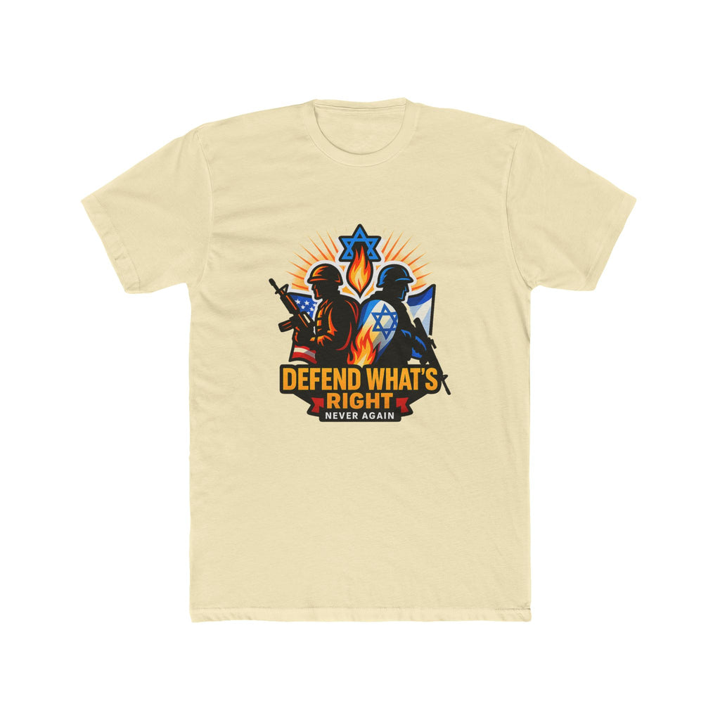 Defend Whats Right Unisex Cotton Crew Tee - American Zionist