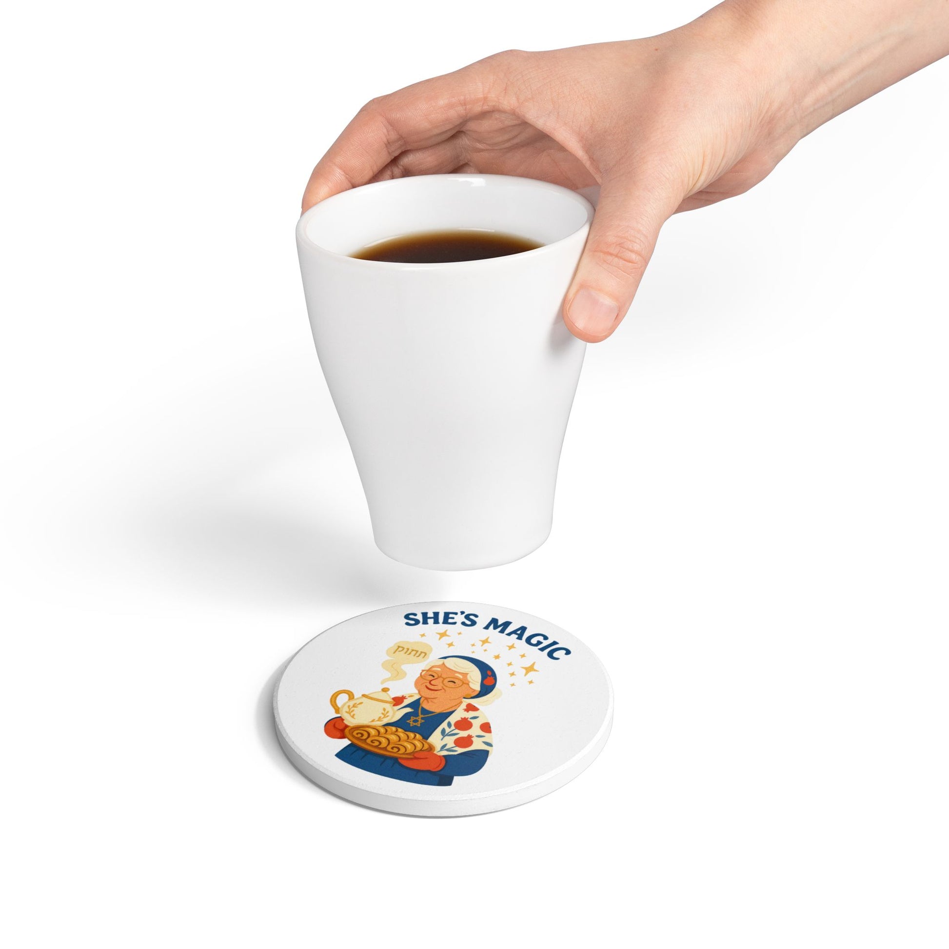 Grandma Magic Ceramic Coaster - American Zionist