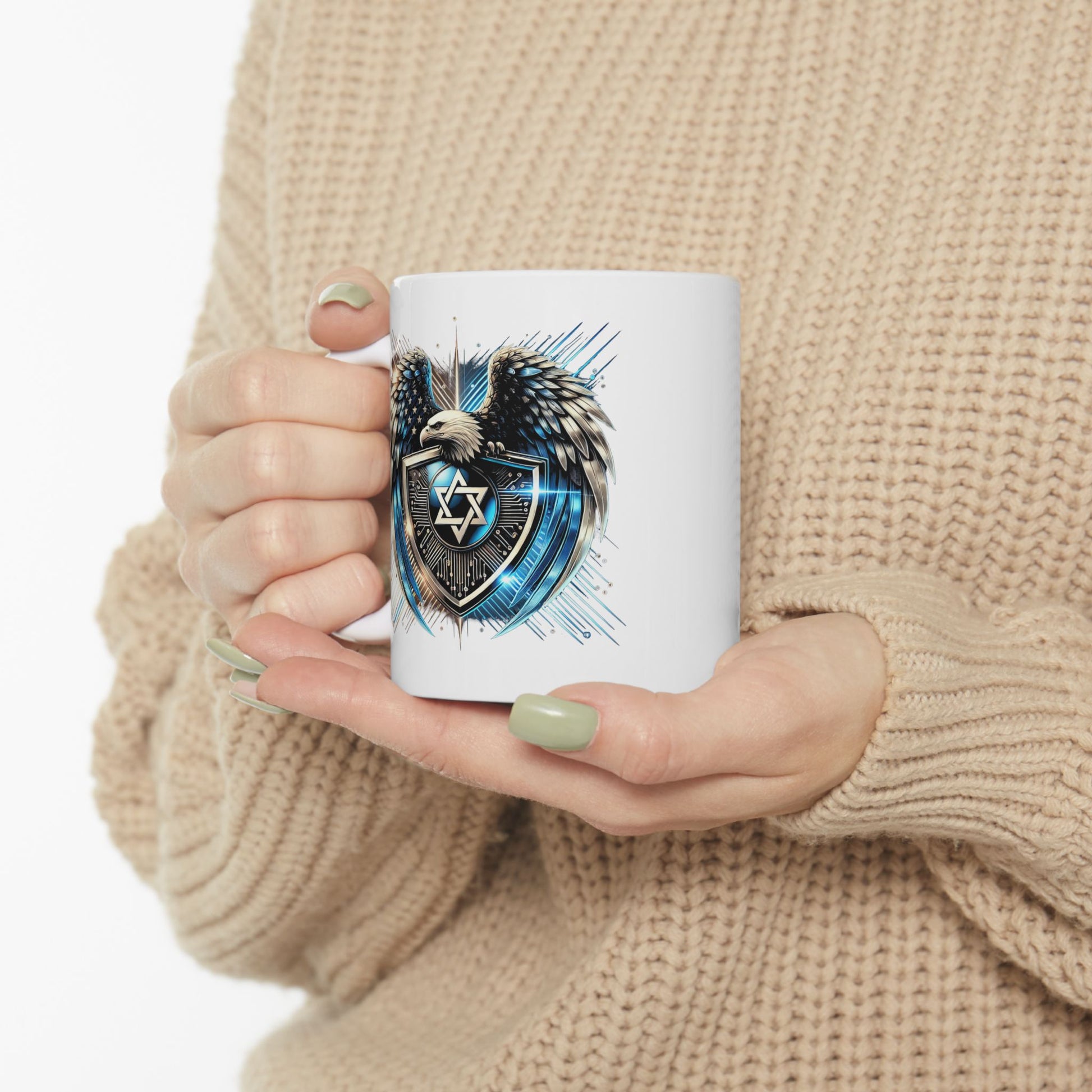 Wings of Zion Ceramic Mug 11oz, 15oz - American Zionist
