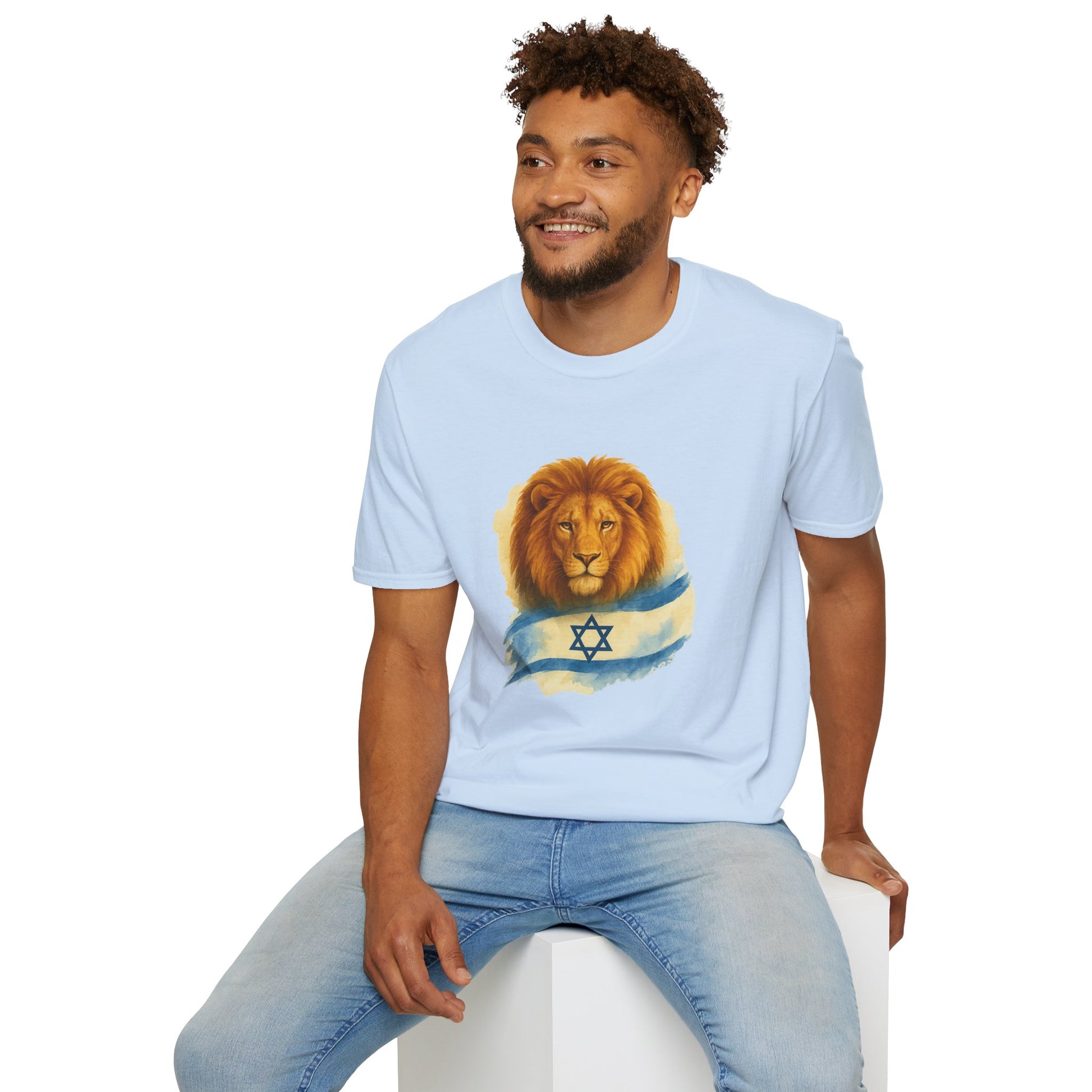 Lion Of Israel Unisex Softstyle T-Shirt - American Zionist