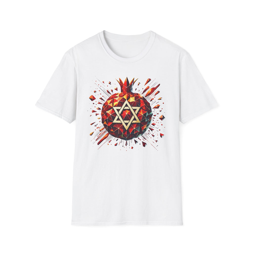 Pomegranate Star of David Unisex Softstyle T-Shirt - American Zionist