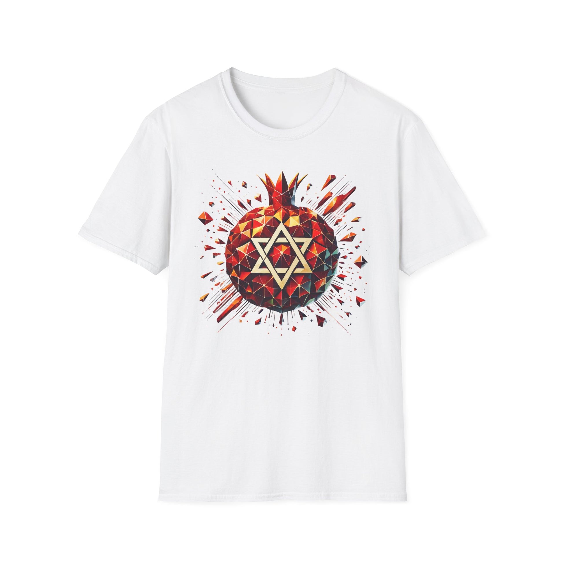 Pomegranate Star of David Unisex Softstyle T-Shirt - American Zionist