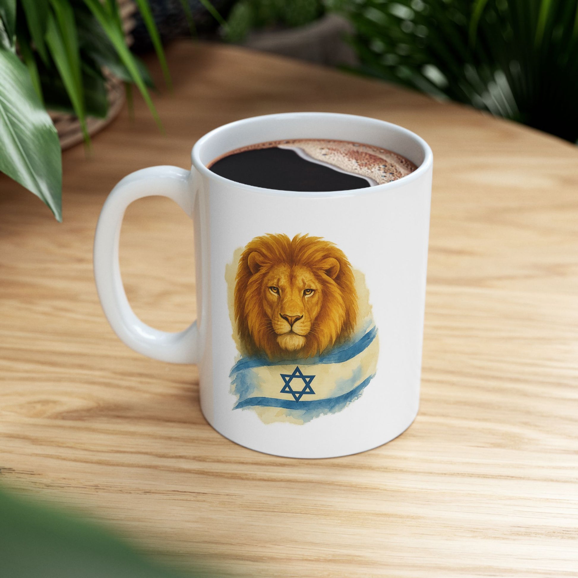 Lion Of Israel Ceramic Mug, (11oz, 15oz) - American Zionist