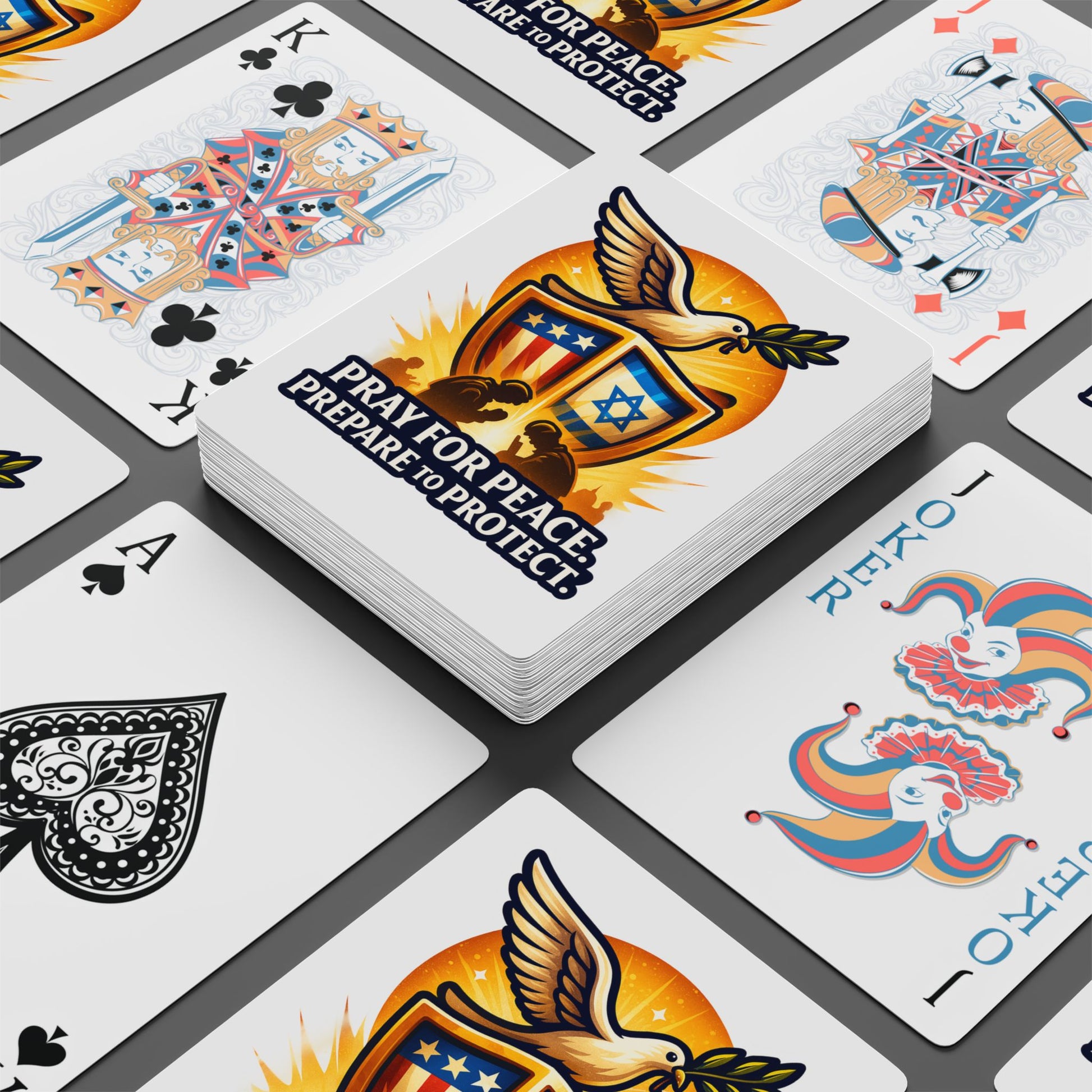Pray For Peace Poker Playing Cards - American Zionist