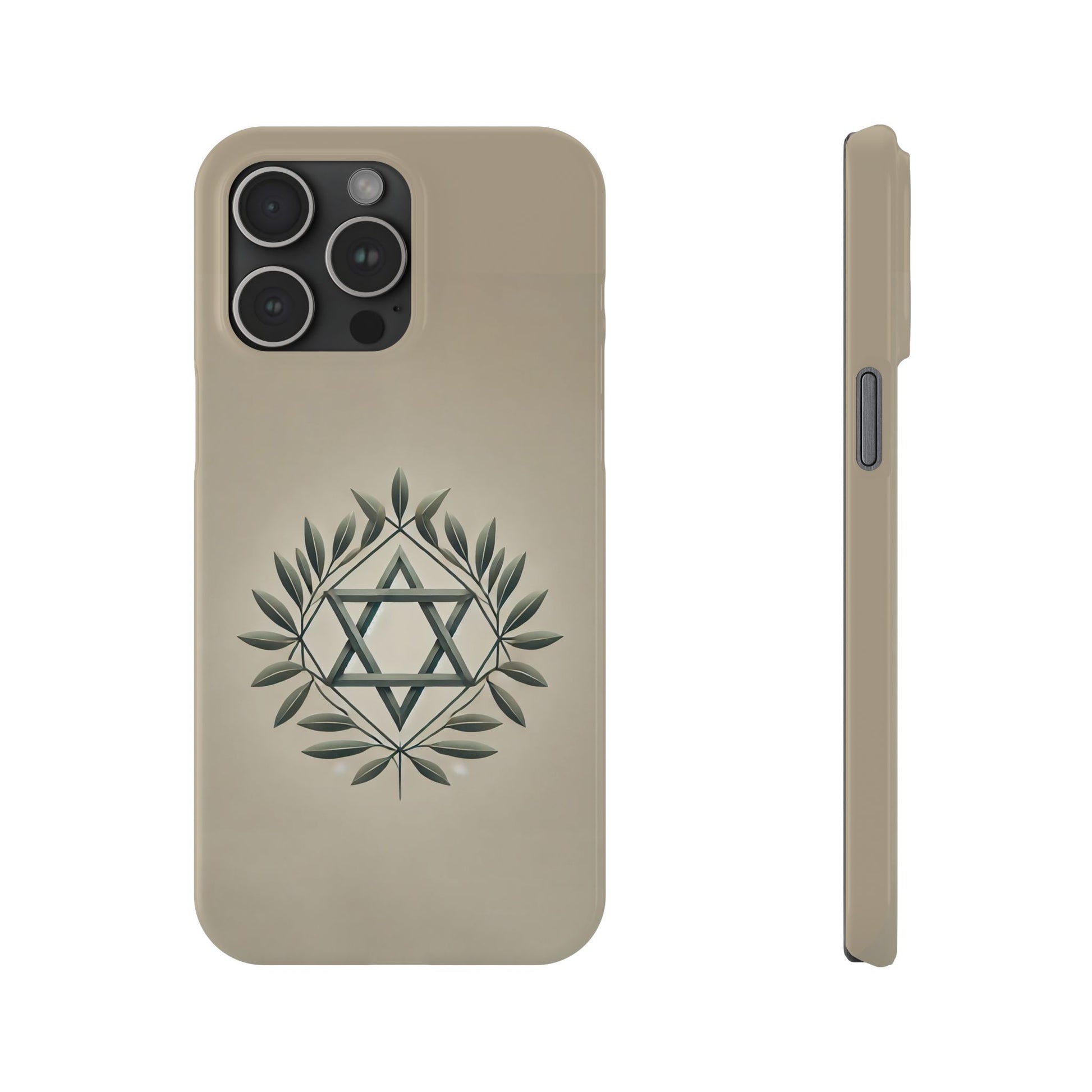 Olive and Star of David Slim Phone Cases - American Zionist