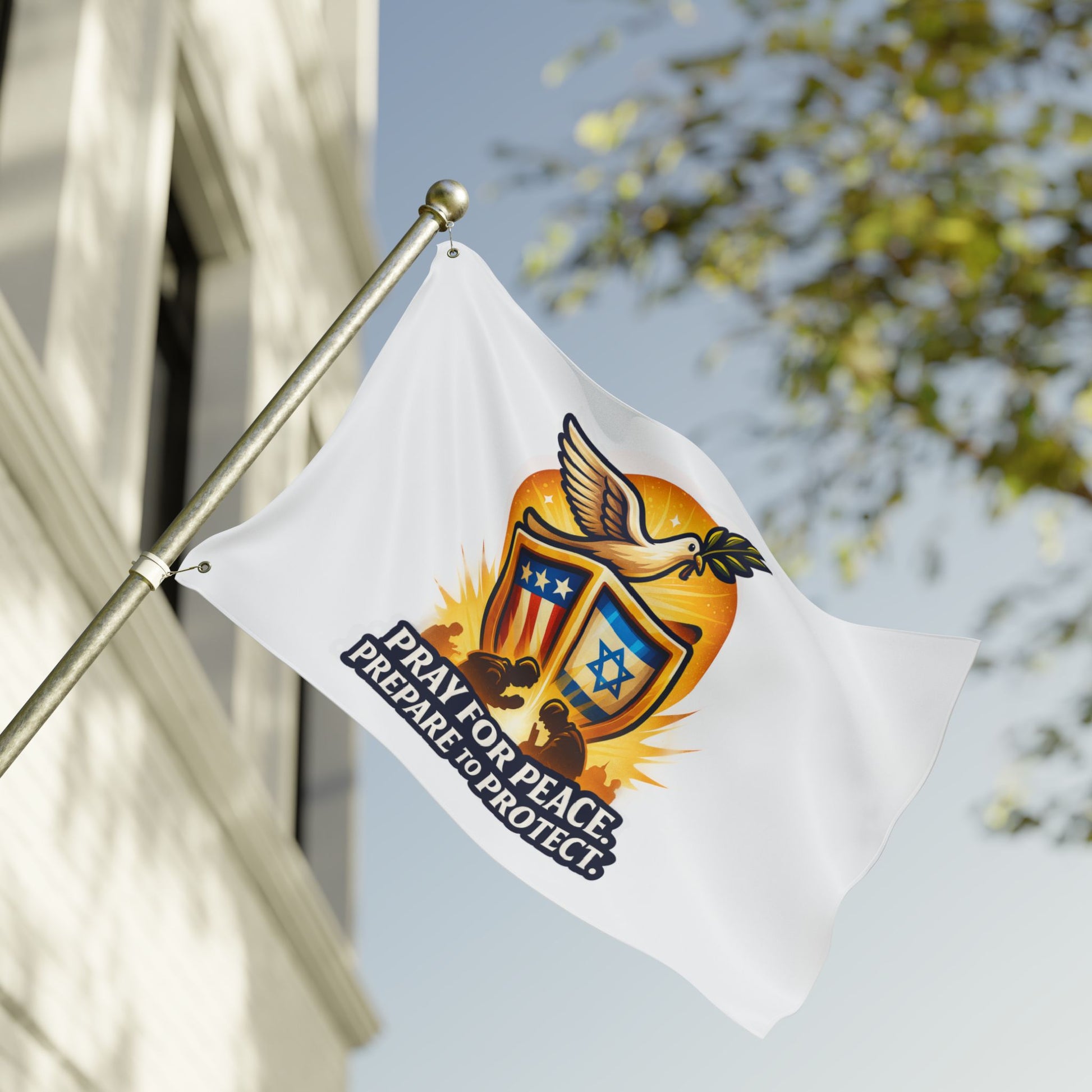 Pray For Peace Double Sided Flag - American Zionist