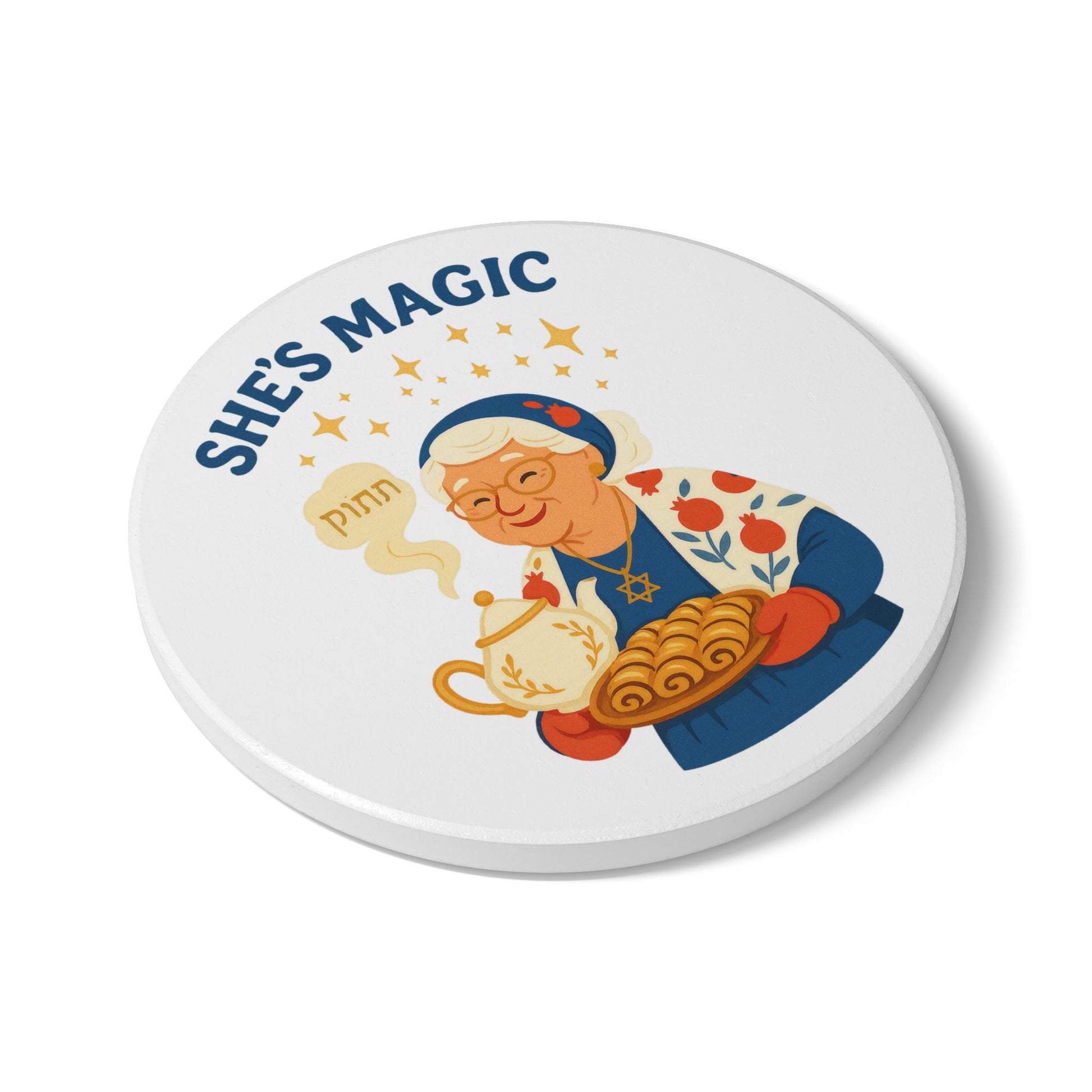 Grandma Magic Ceramic Coaster - American Zionist
