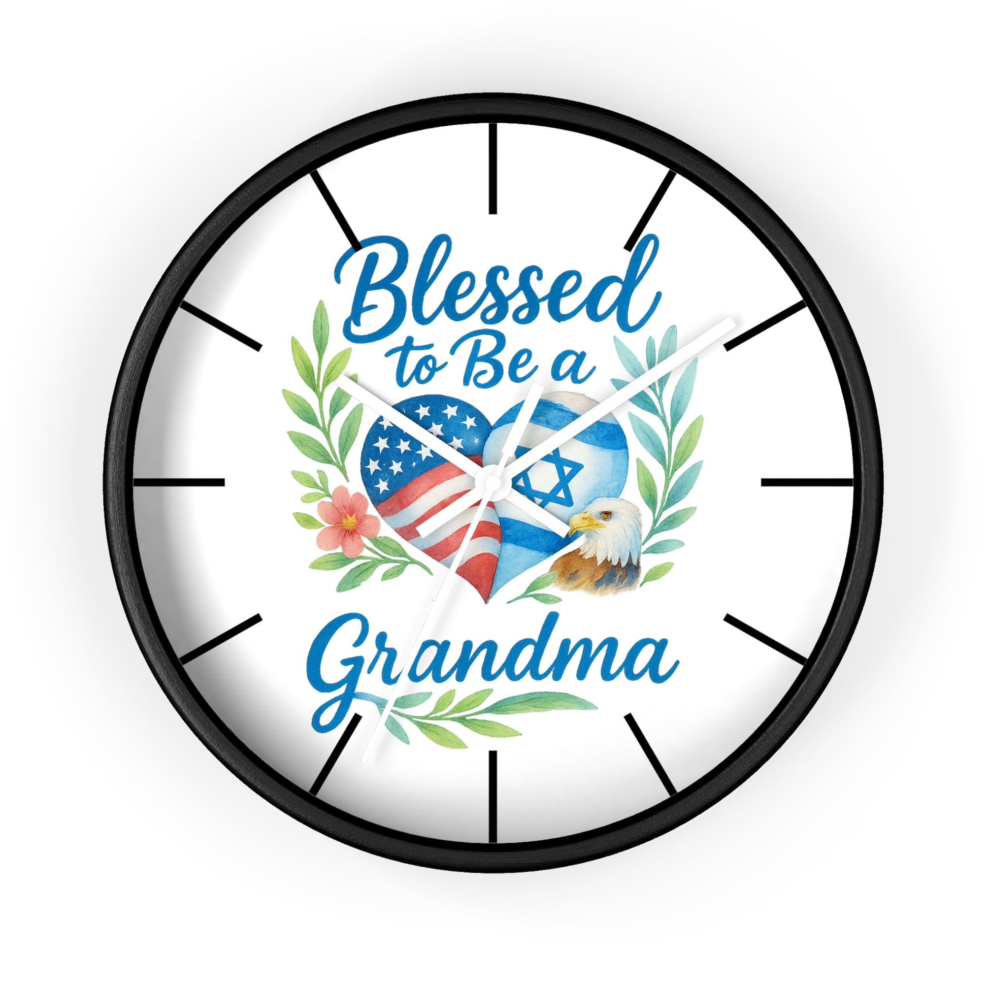 Blessed To Be A Grandma Wall Clock - American Zionist