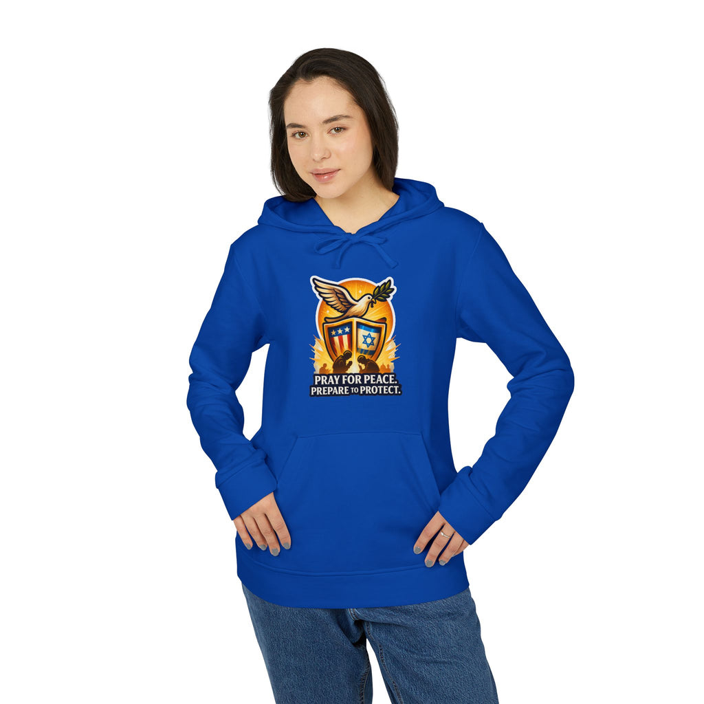 Pray For Peace adidas Unisex Fleece Hoodie - American Zionist