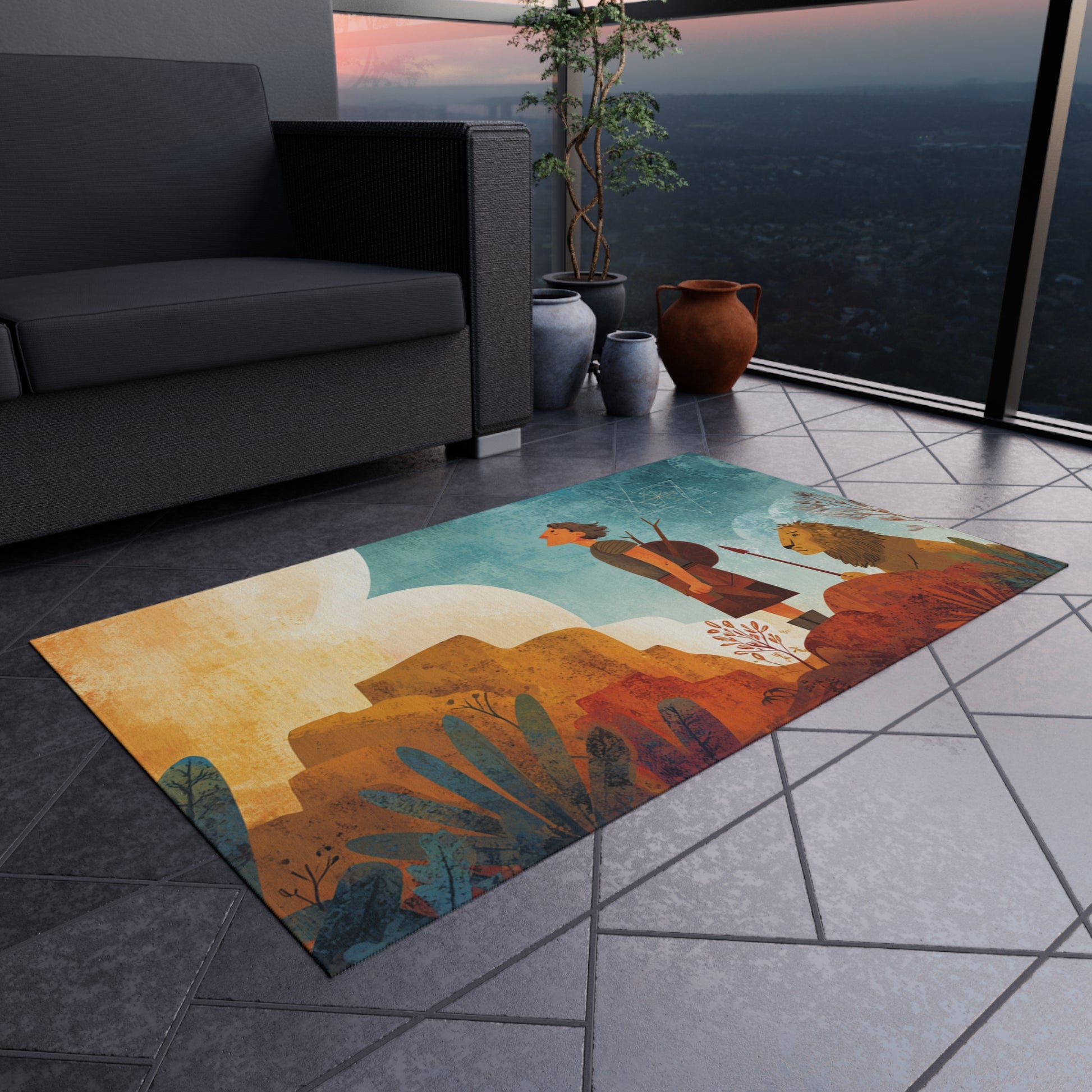 Jerusalem Adventurer Outdoor Rug - American Zionist