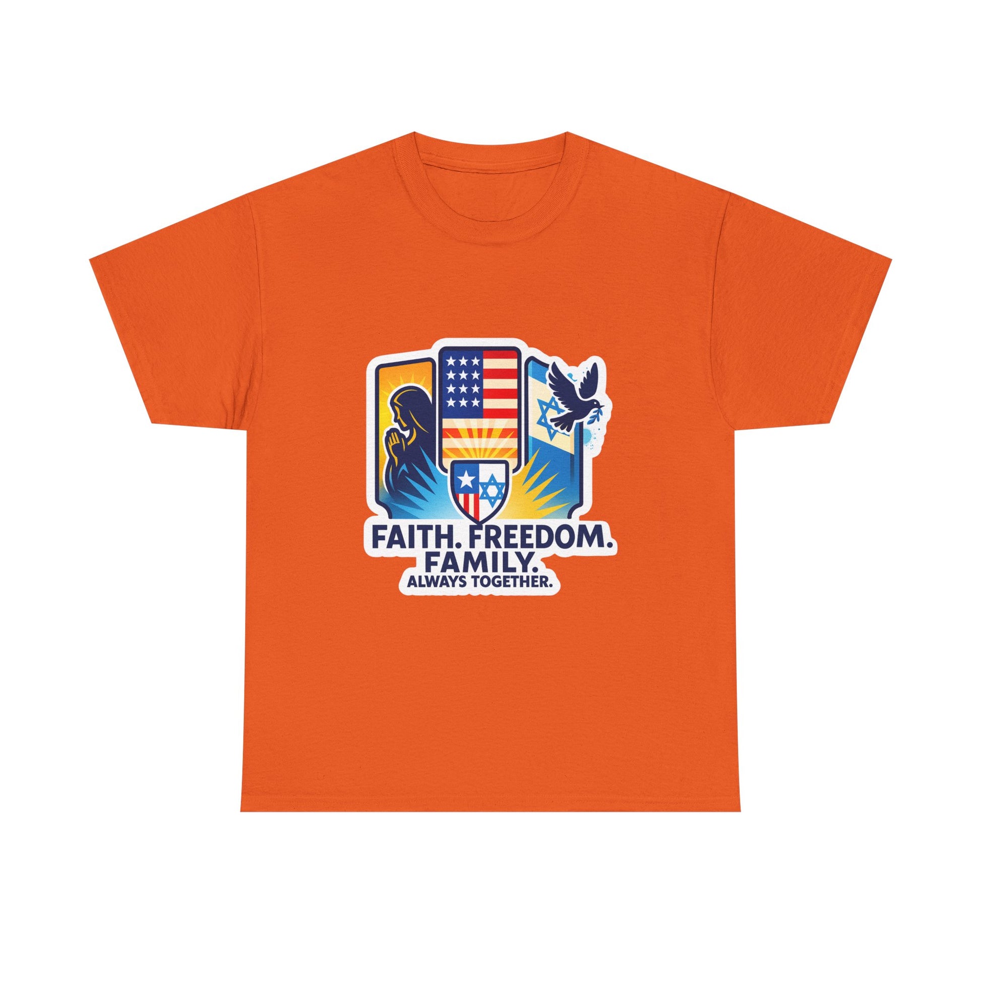 Shield Of Togetherness Unisex Heavy Cotton Tee - American Zionist