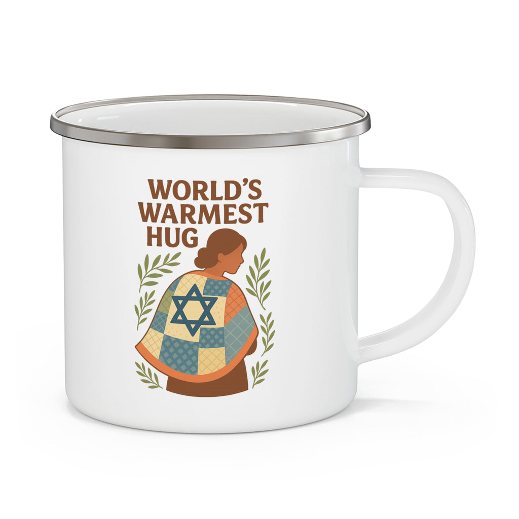 Warmest Hug Enamel Camping Mug - American Zionist