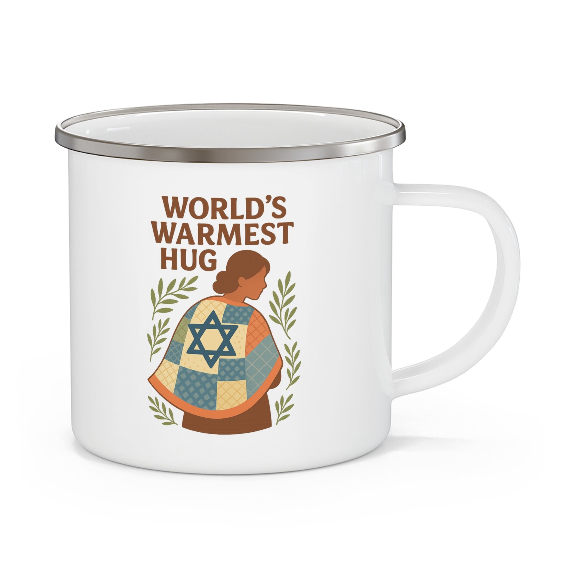 Warmest Hug Enamel Camping Mug - American Zionist