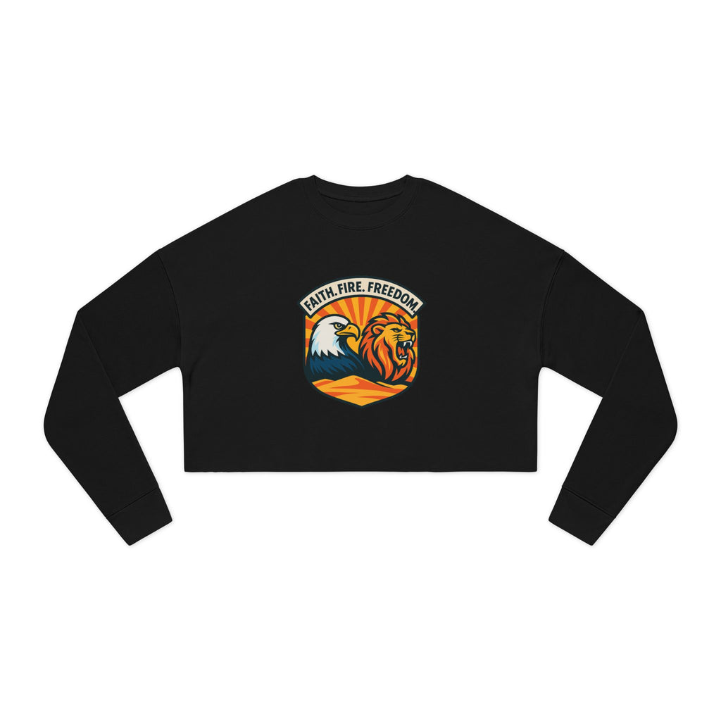 Lions Eagles Rise Women's Cropped Sweatshirt - American Zionist