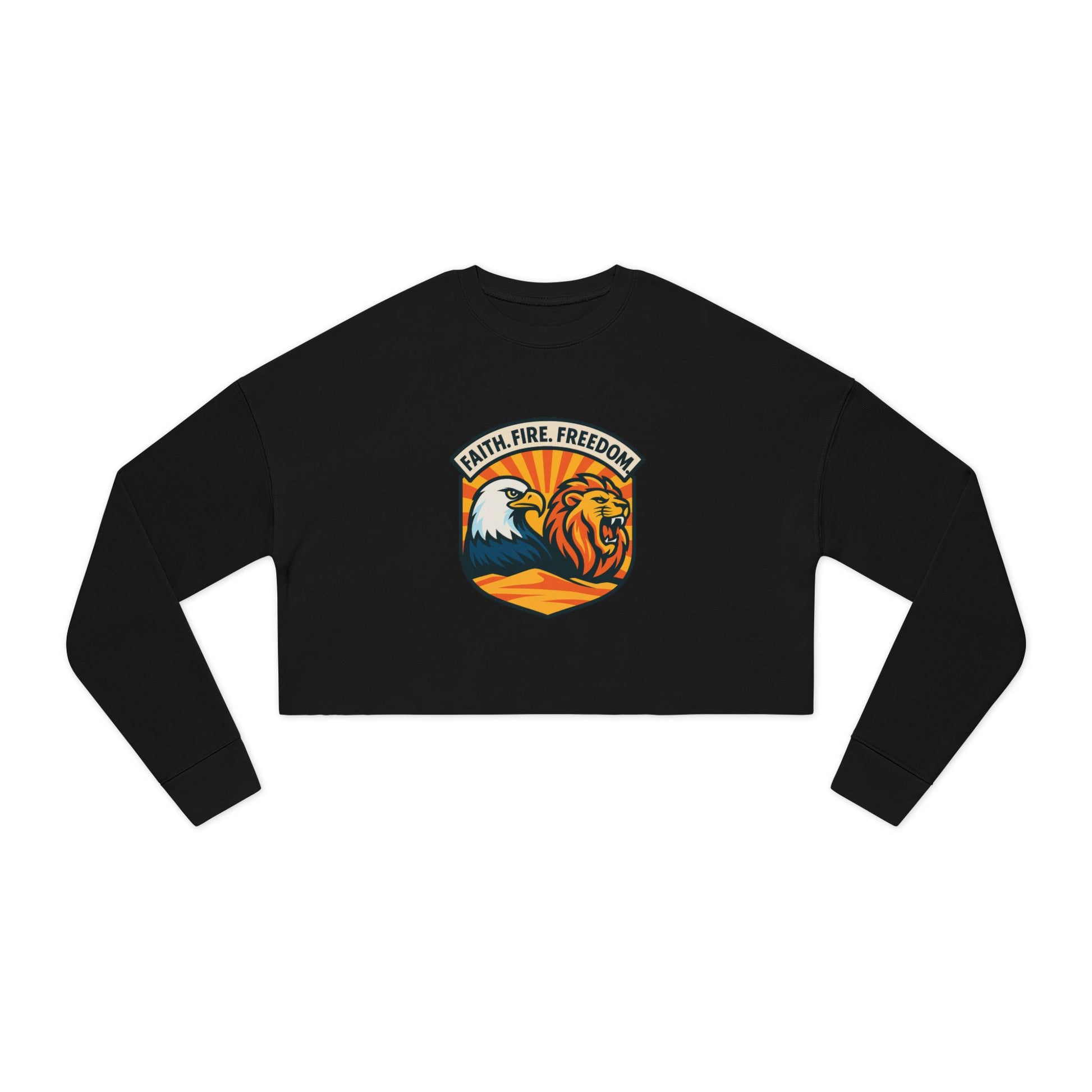 Lions Eagles Rise Women's Cropped Sweatshirt - American Zionist