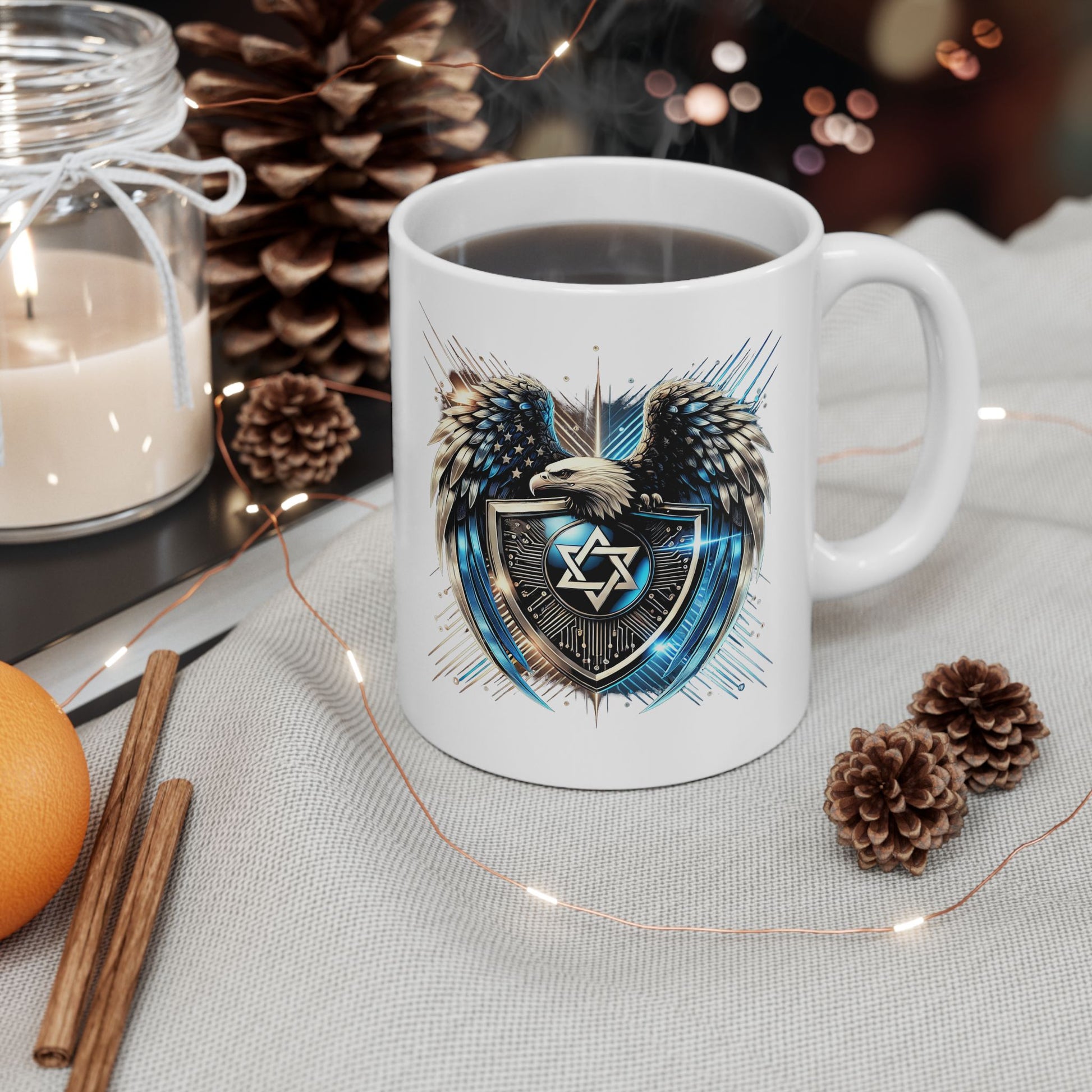 Wings of Zion Ceramic Mug 11oz, 15oz - American Zionist
