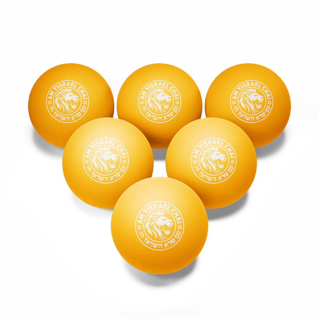 Am Yisrael Crest Ping Pong Balls, 6 pcs - American Zionist