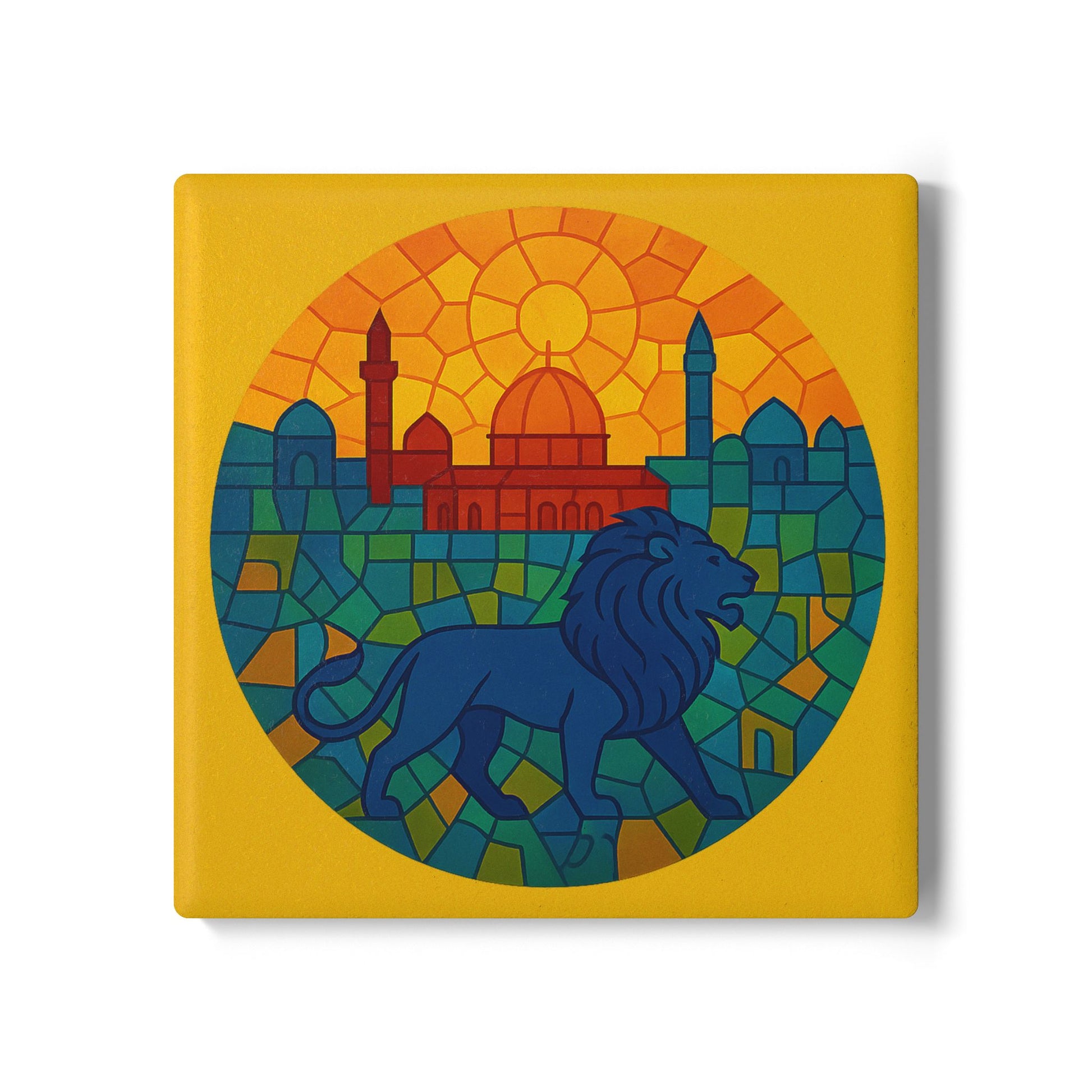 Guardian Of The City Ceramic Coaster - American Zionist