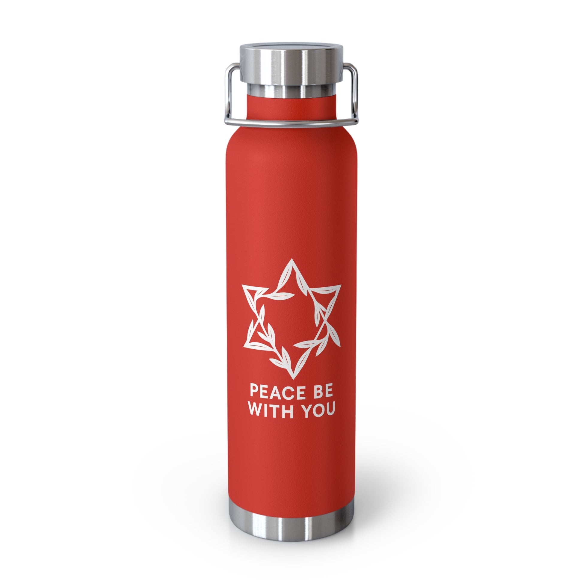 Peacewoven Star Copper Vacuum Insulated Bottle, 22oz - American Zionist