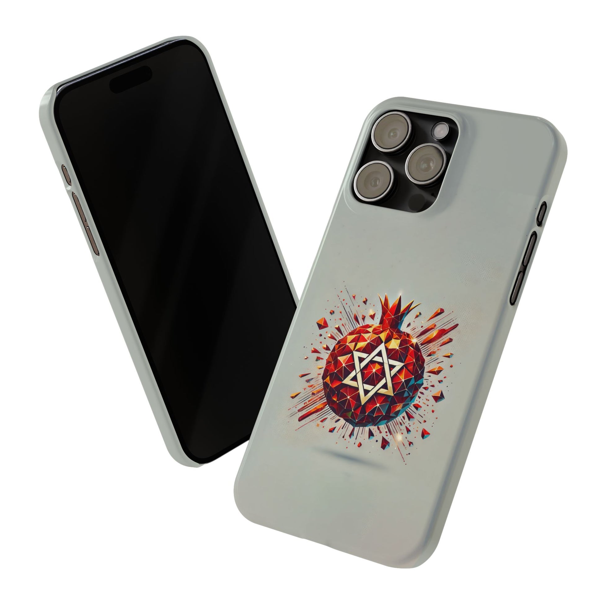 Pomegranate Star of David Slim Phone Cases - American Zionist