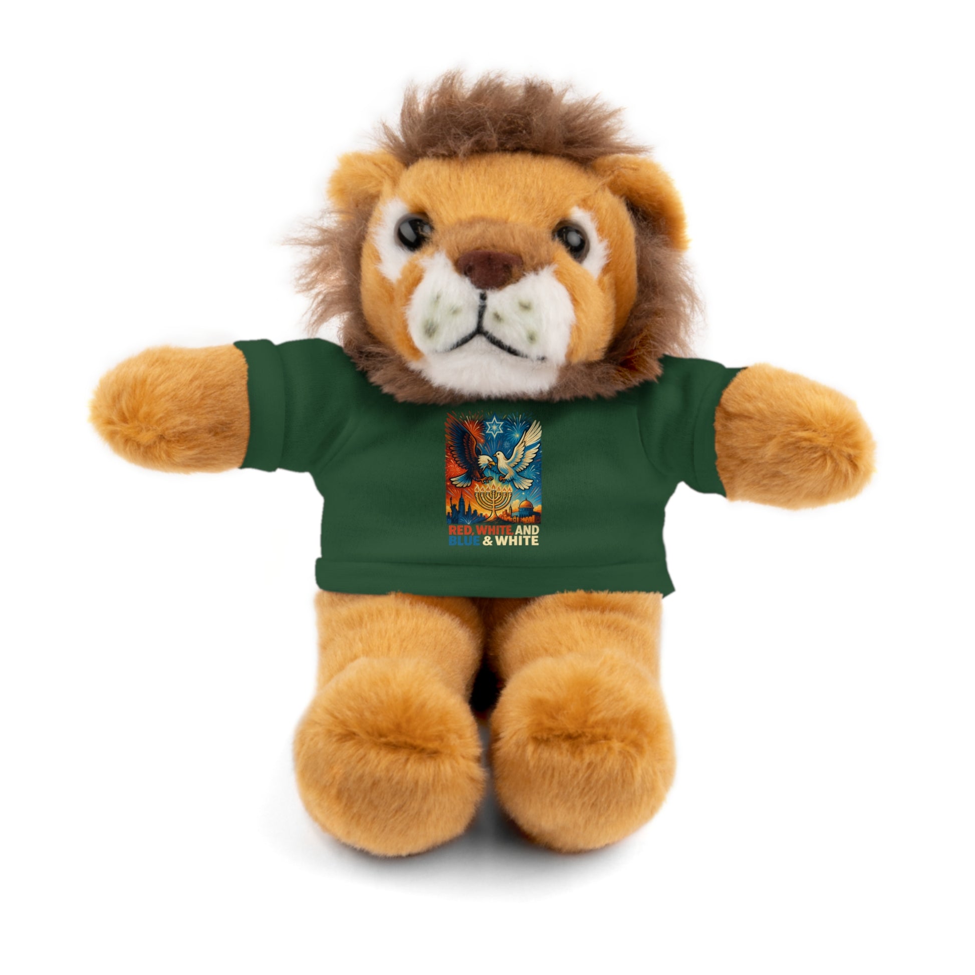 Red White and Blue Stuffed Animals with Tee - American Zionist