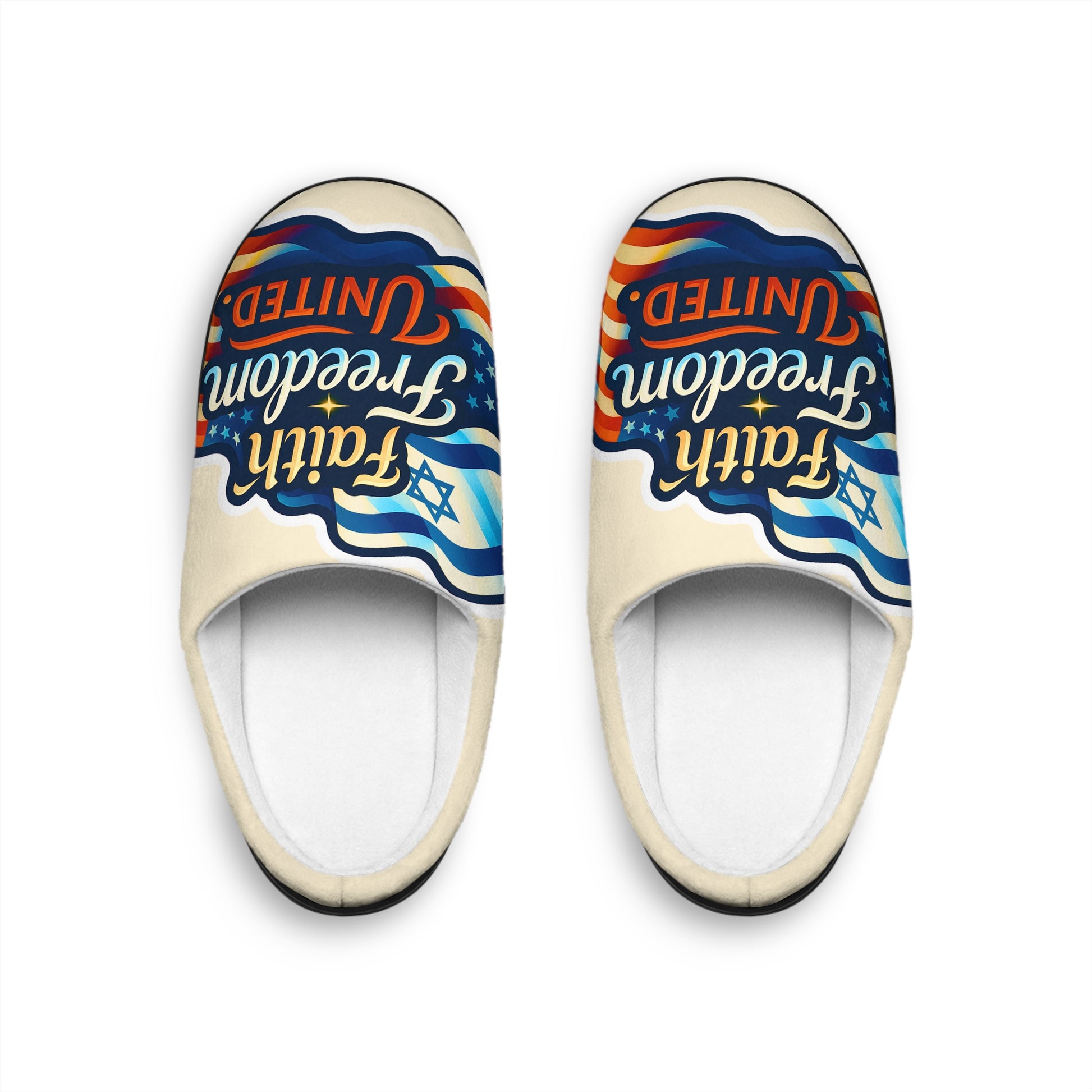 Faith Freedom United Women's Indoor Slippers - American Zionist