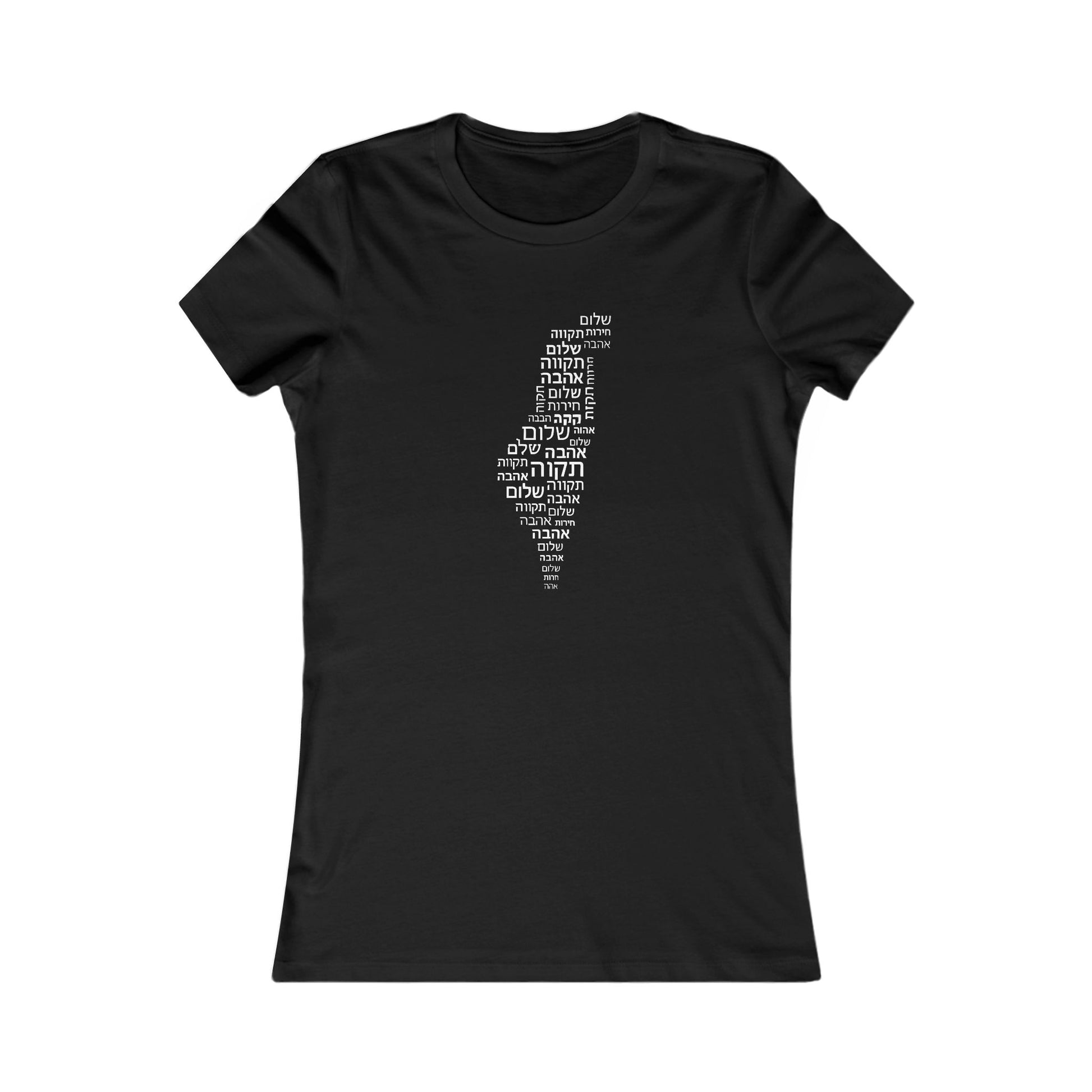 Hebrew Letters Women's Favorite Tee - American Zionist