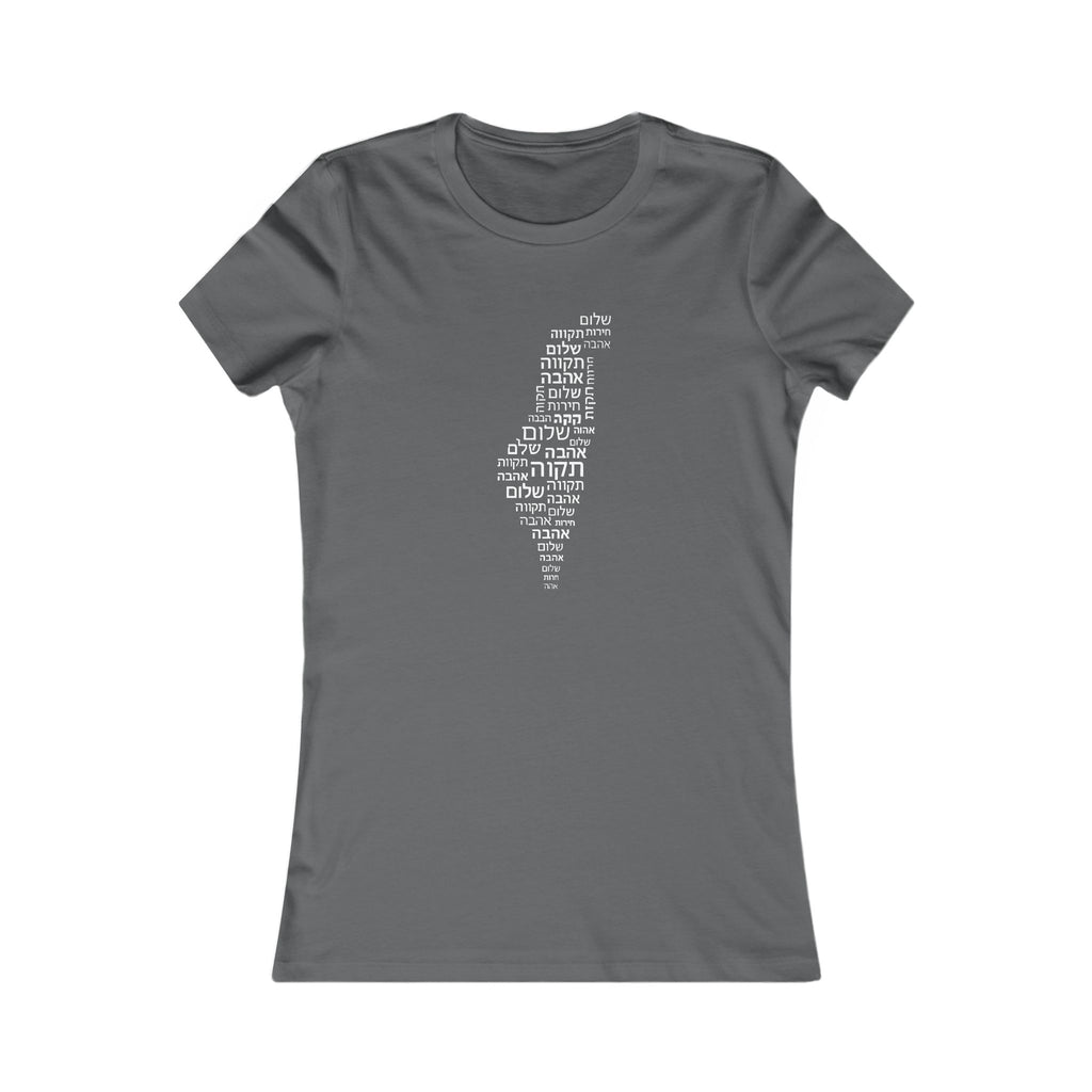 Hebrew Letters Women's Favorite Tee - American Zionist