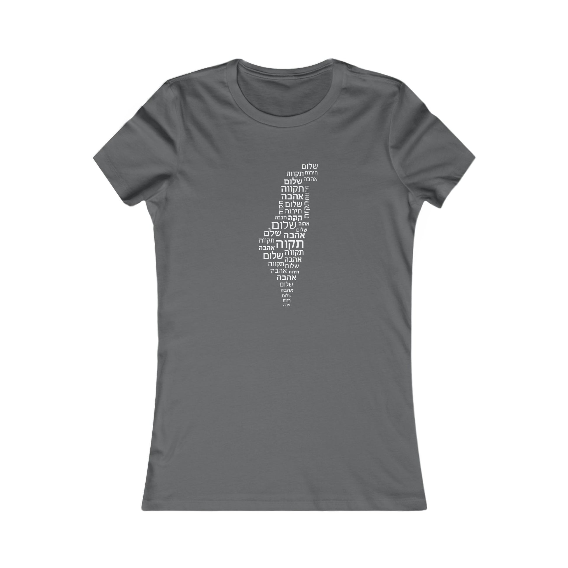 Hebrew Letters Women's Favorite Tee - American Zionist
