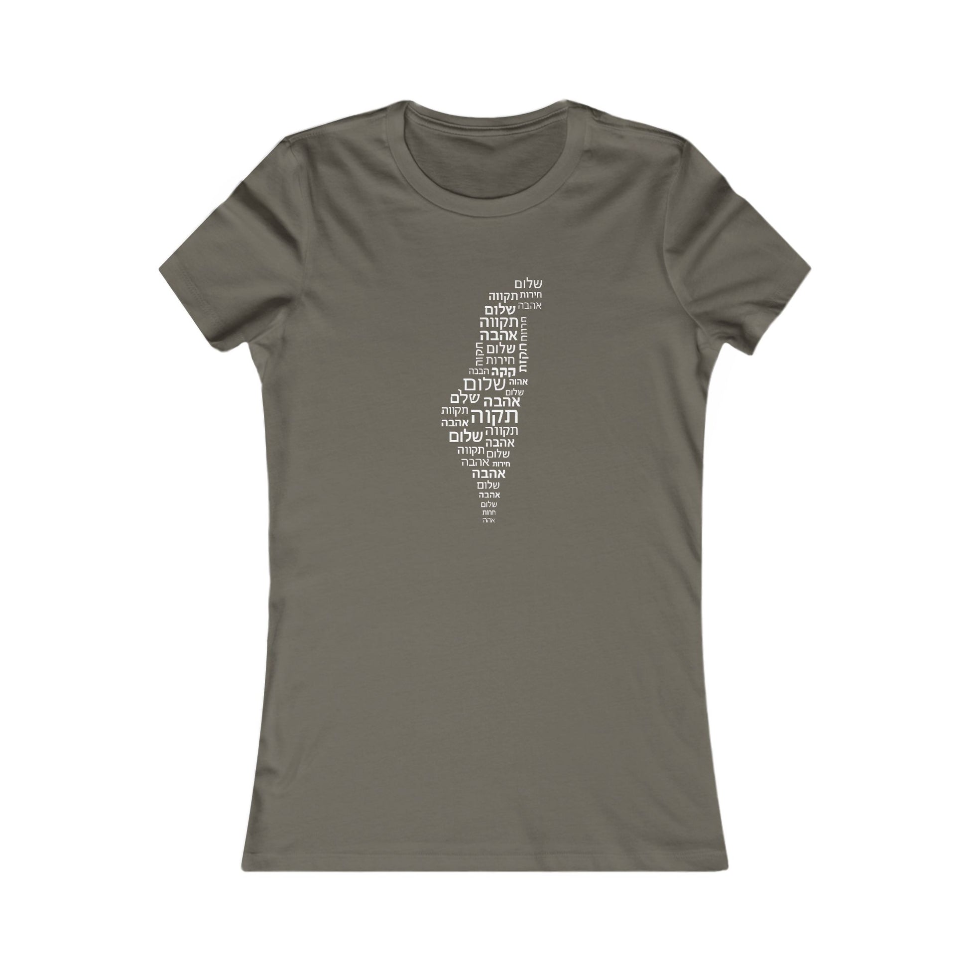 Hebrew Letters Women's Favorite Tee - American Zionist