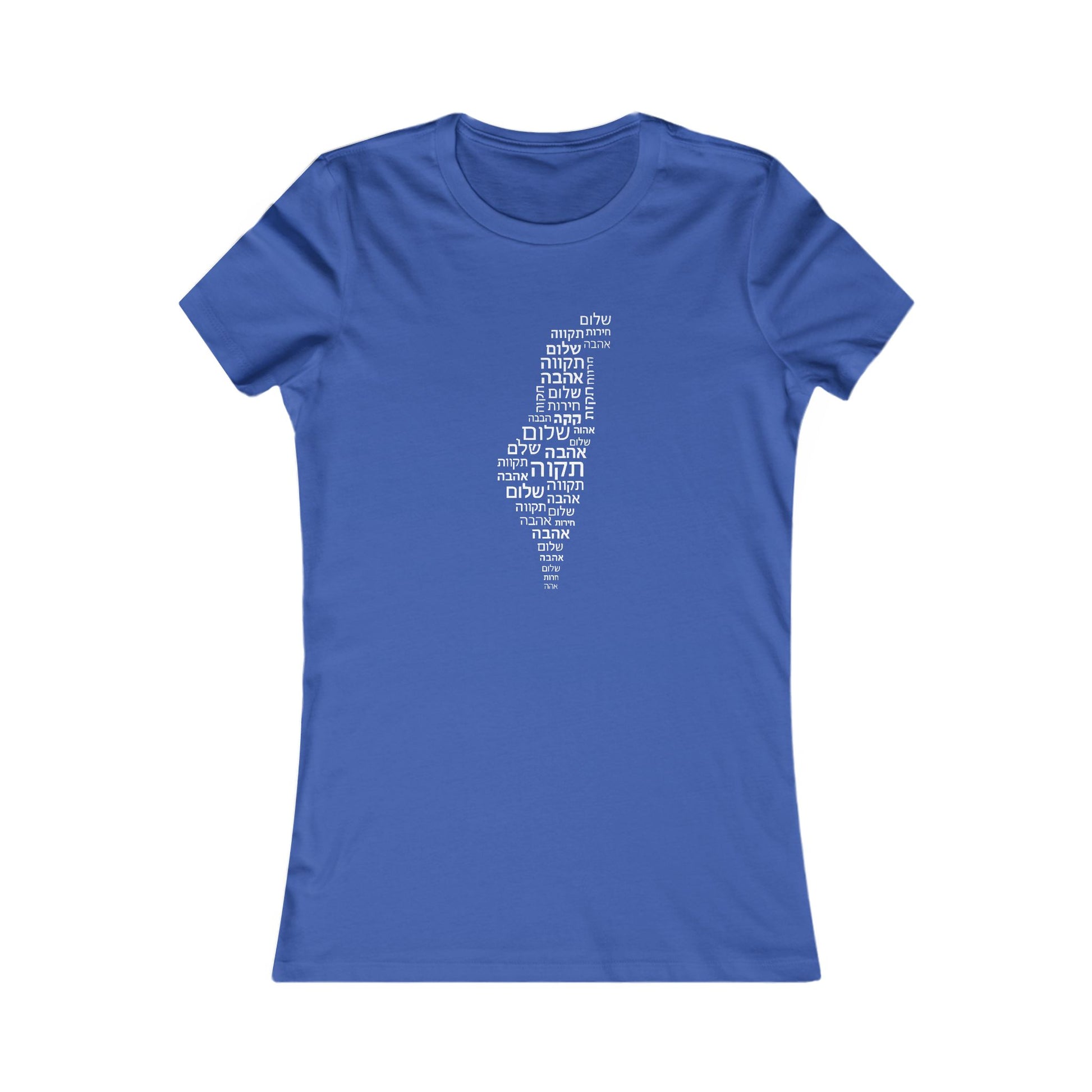 Hebrew Letters Women's Favorite Tee - American Zionist