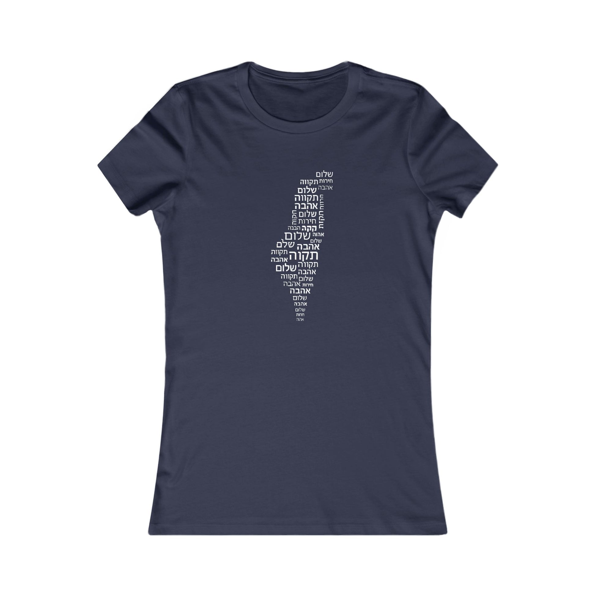 Hebrew Letters Women's Favorite Tee - American Zionist