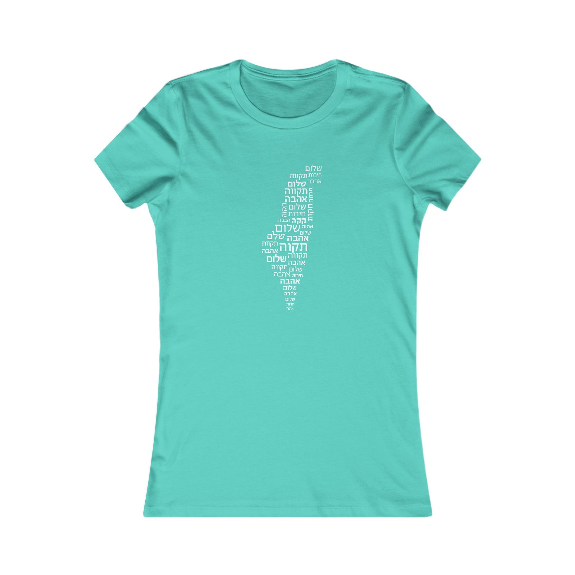 Hebrew Letters Women's Favorite Tee - American Zionist