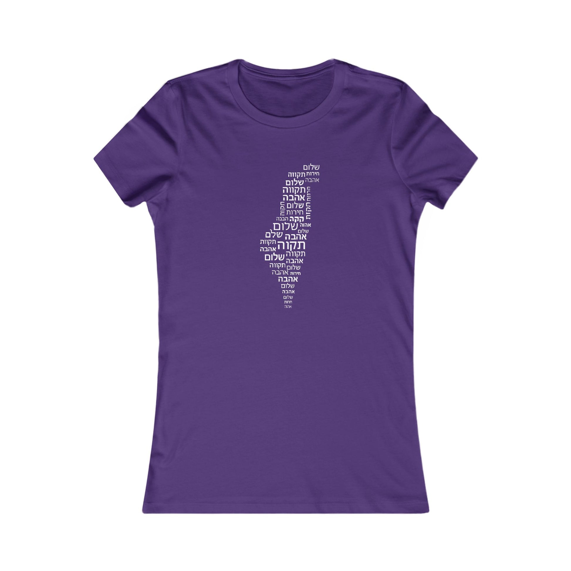 Hebrew Letters Women's Favorite Tee - American Zionist