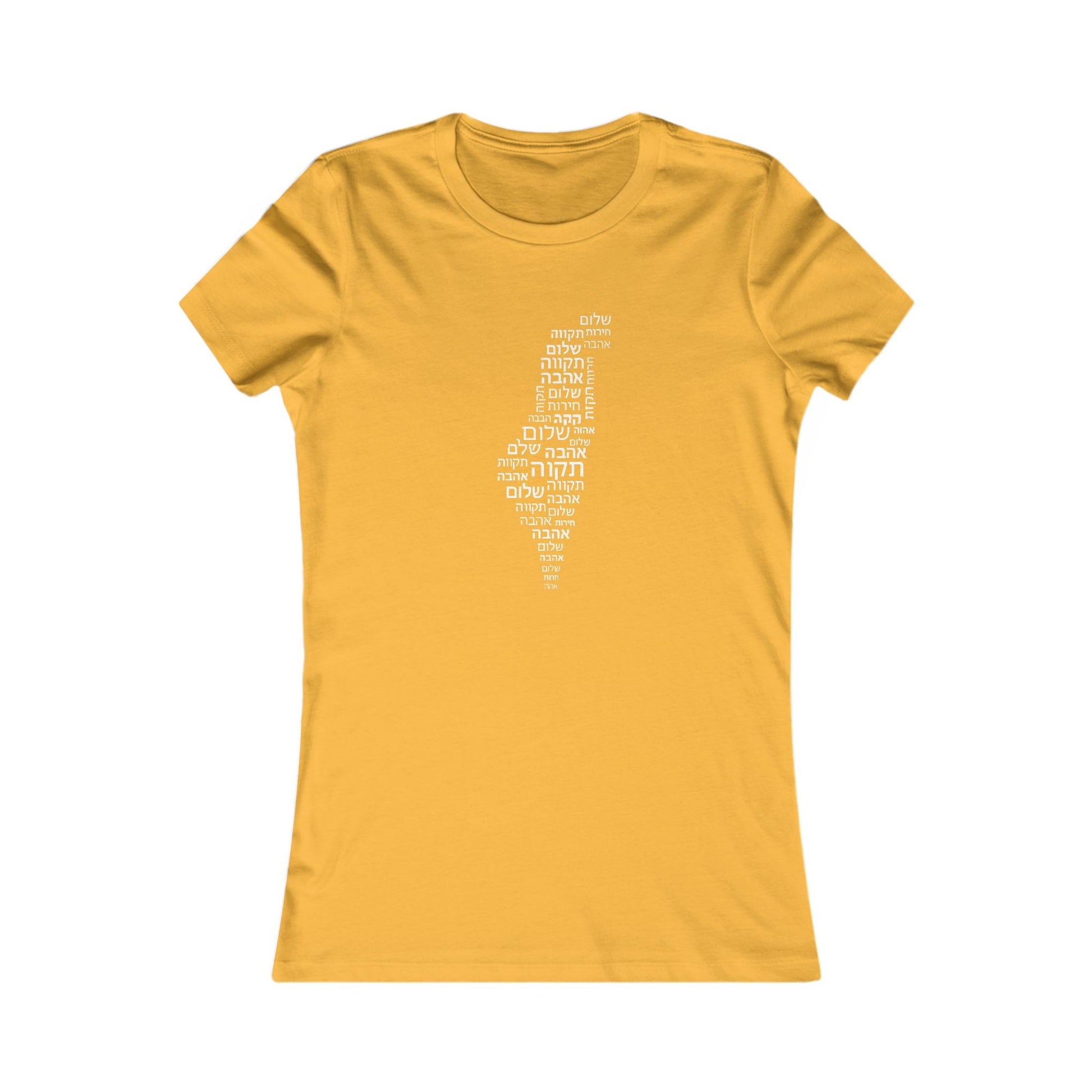 Hebrew Letters Women's Favorite Tee - American Zionist