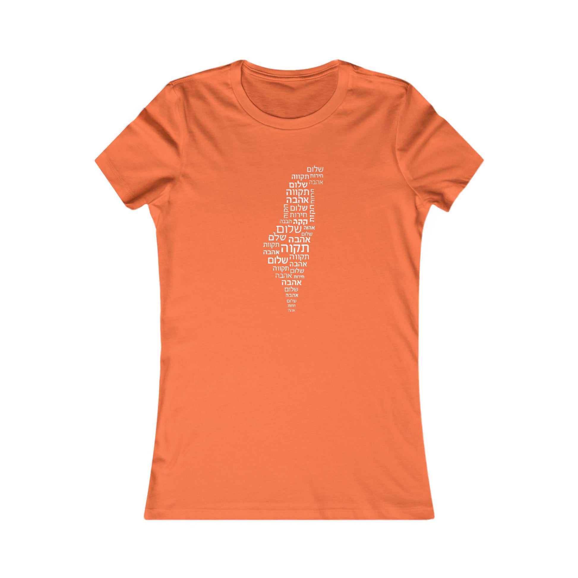 Hebrew Letters Women's Favorite Tee - American Zionist