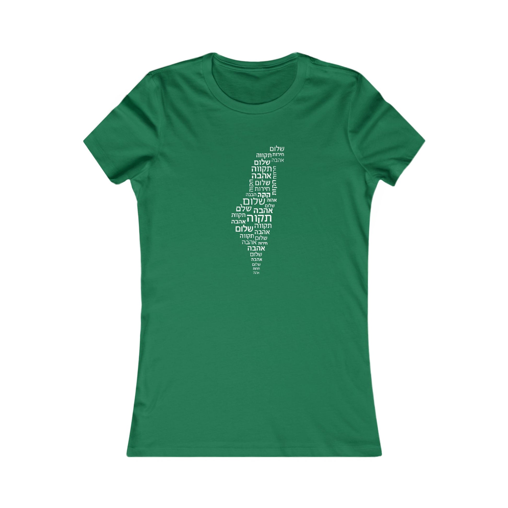 Hebrew Letters Women's Favorite Tee - American Zionist