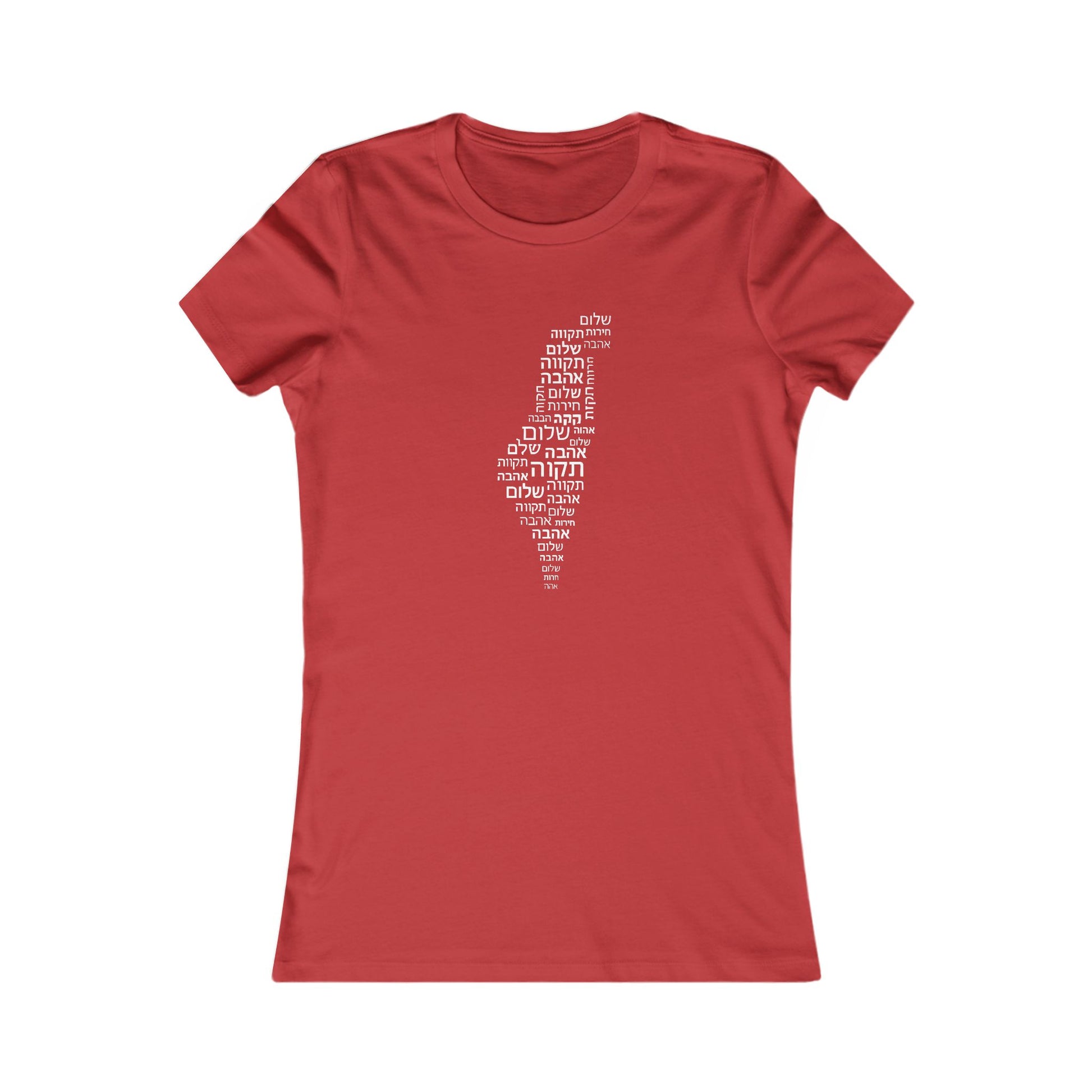 Hebrew Letters Women's Favorite Tee - American Zionist
