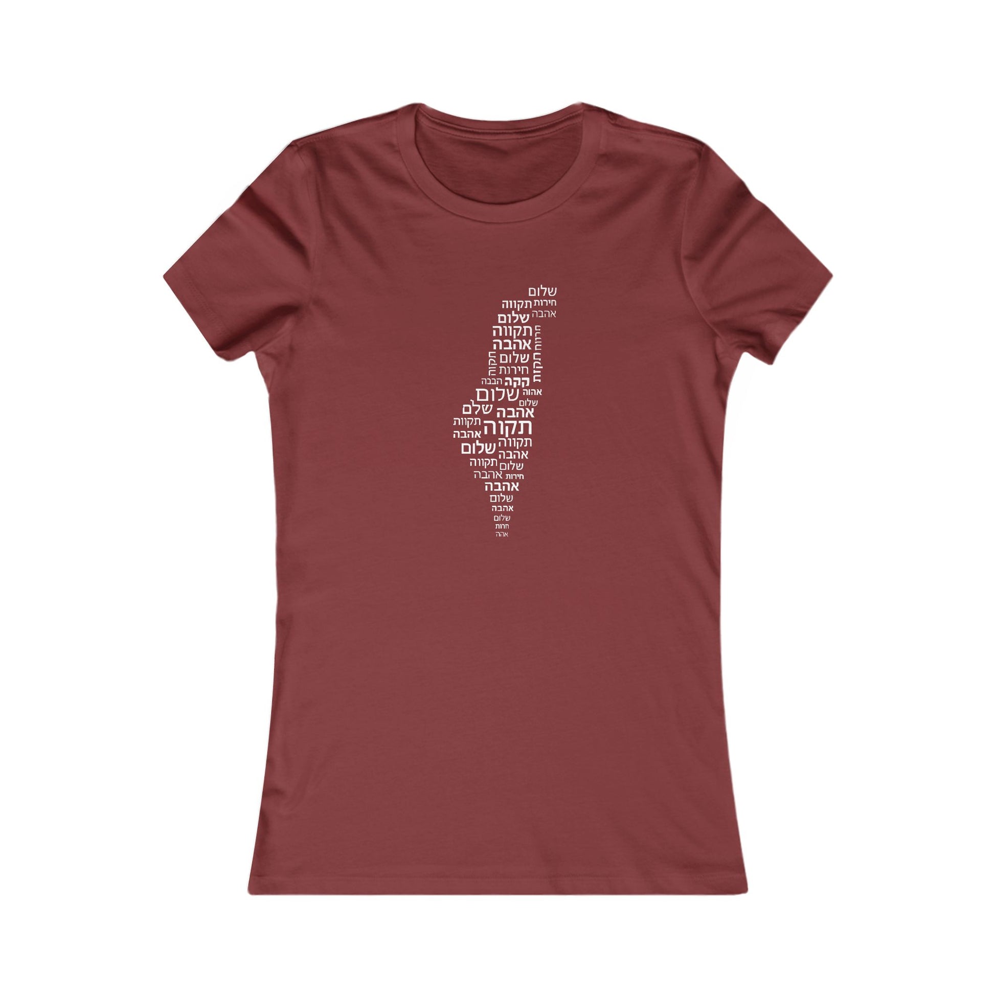 Hebrew Letters Women's Favorite Tee - American Zionist